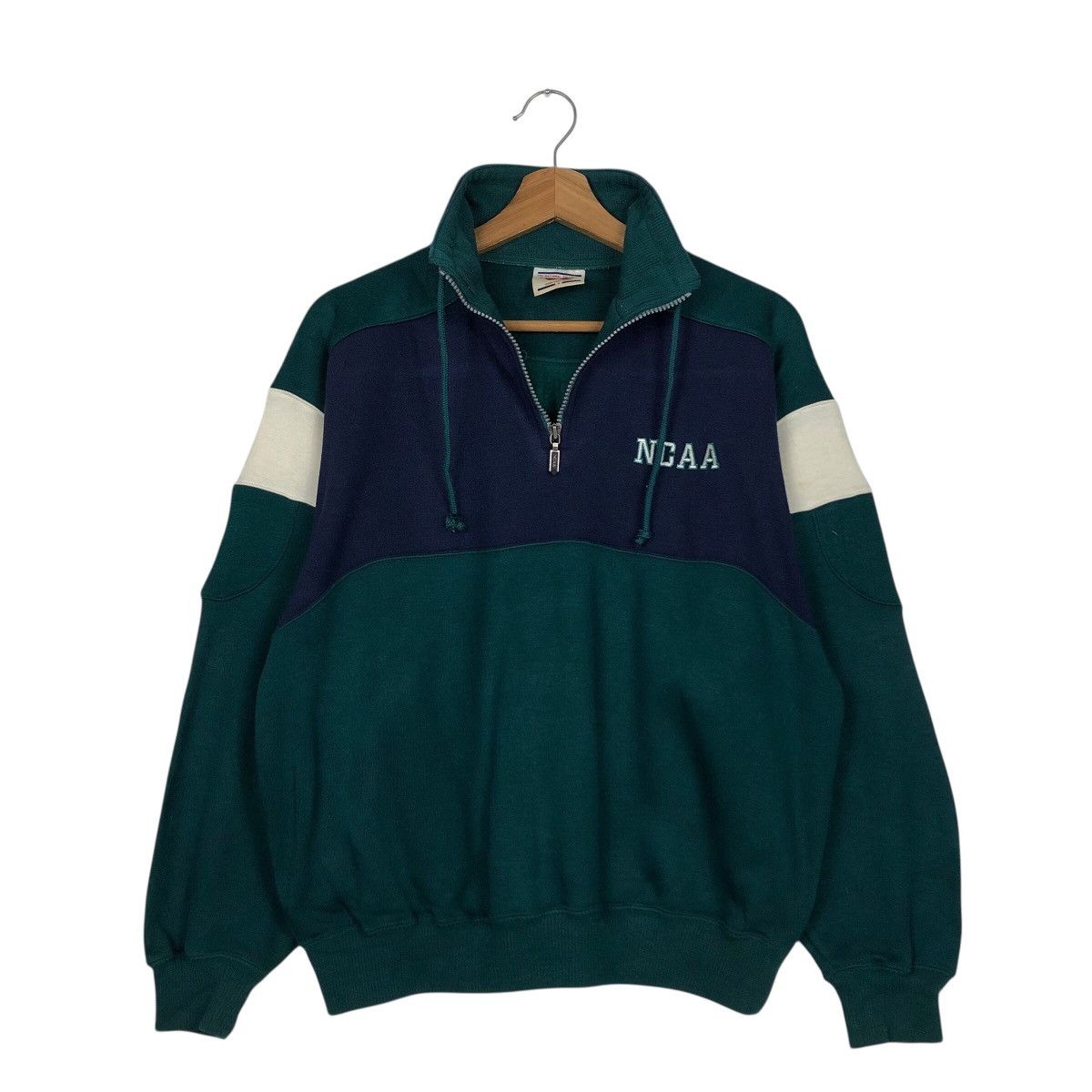 Vintage 📌Vintage Half Zipper Collar Ncaa Descente Big Logo Size US S / EU 44-46 / 1 - 9 Thumbnail