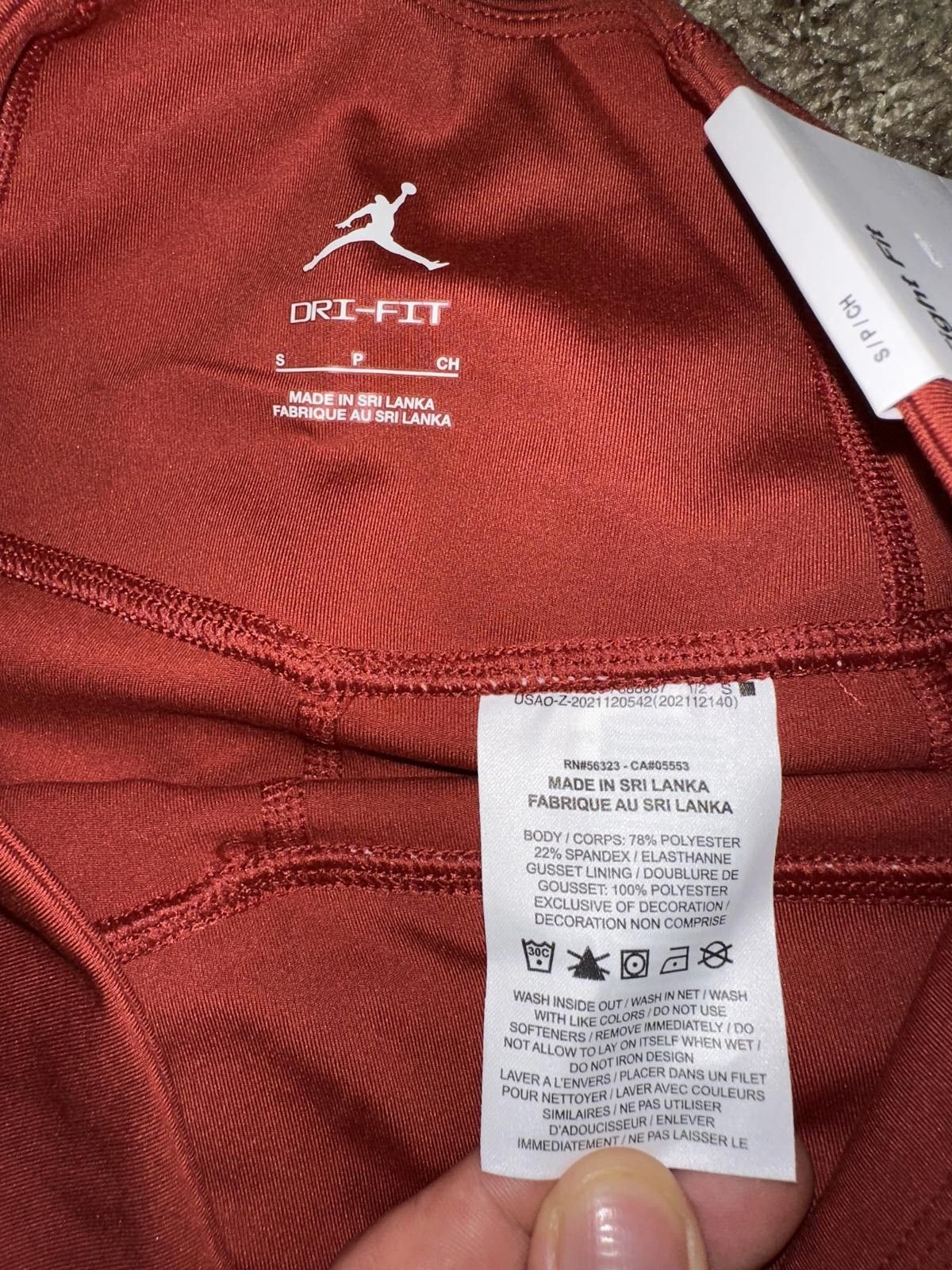 Designer Nike Women's Air Jordan Sport High-Waisted 7" Bike Shorts Sample Size 28" / US 6 / IT 42 - 2 Thumbnail