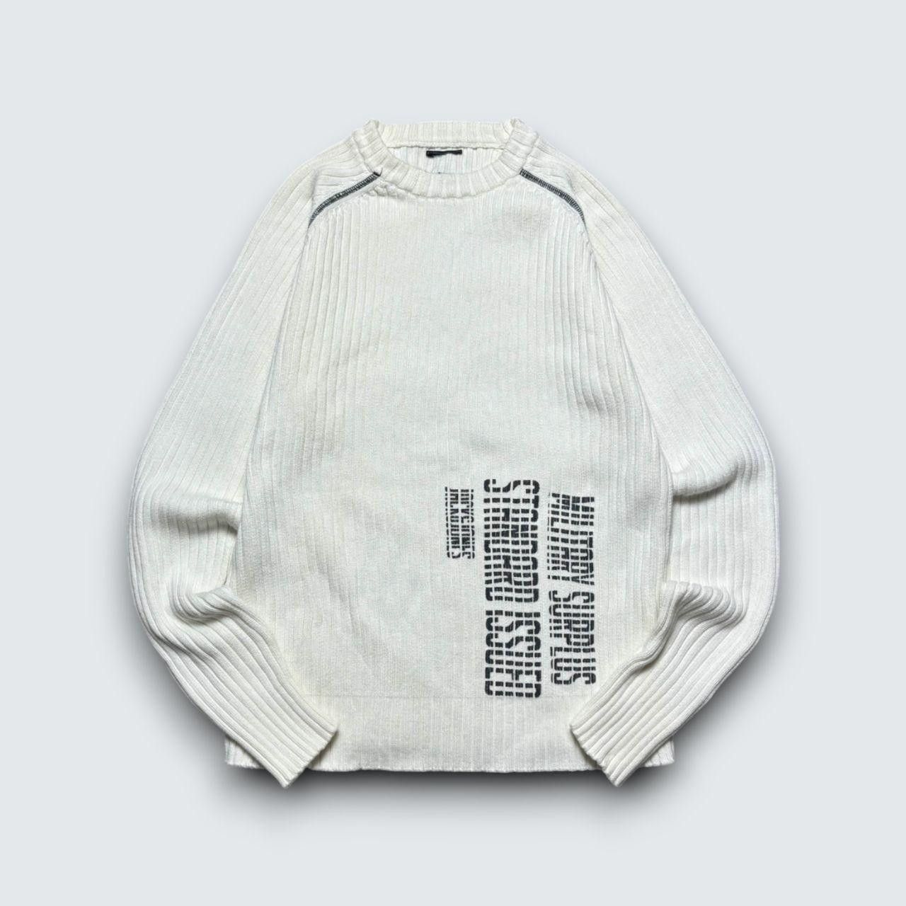 Japanese Brand 00s Ribbed Sweater White M Size US M / EU 48-50 / 2 - 1 Thumbnail