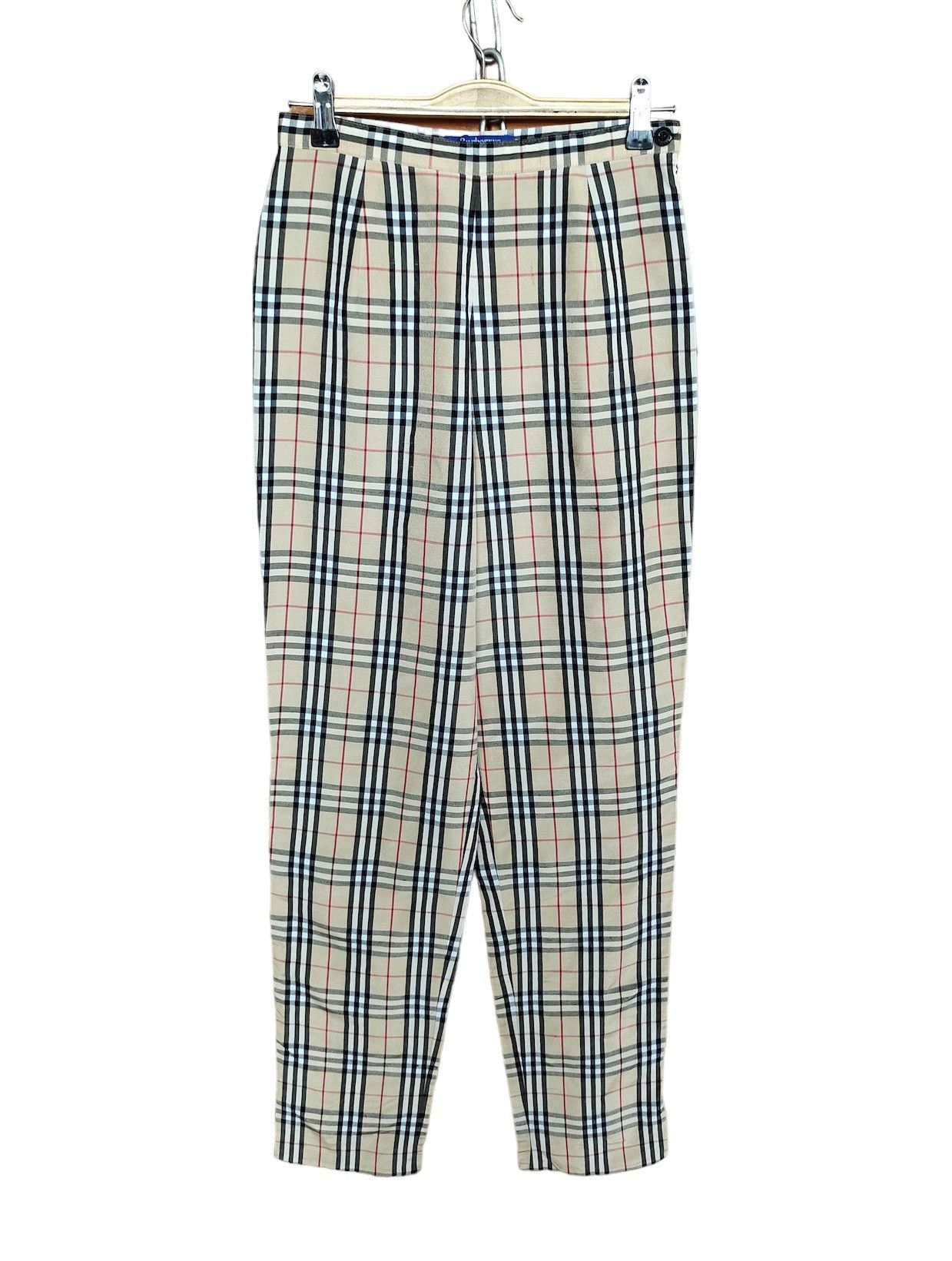 Burberry Vintage Classic BURBERRYS Blue Label Checkered Plaid Pants Size US 26 / EU 42 - 1 Thumbnail