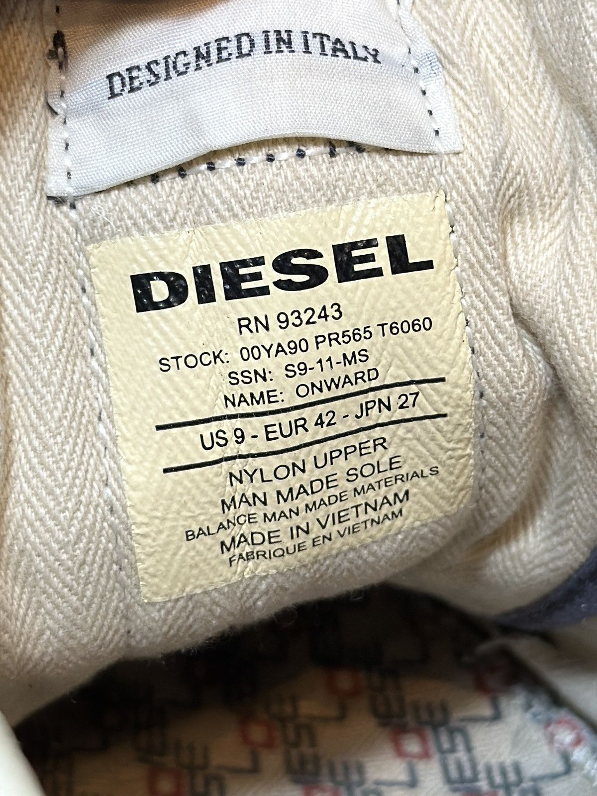 Diesel (SS09) ONWARD LOW TOP Size US 9 / EU 42 - 12 Thumbnail