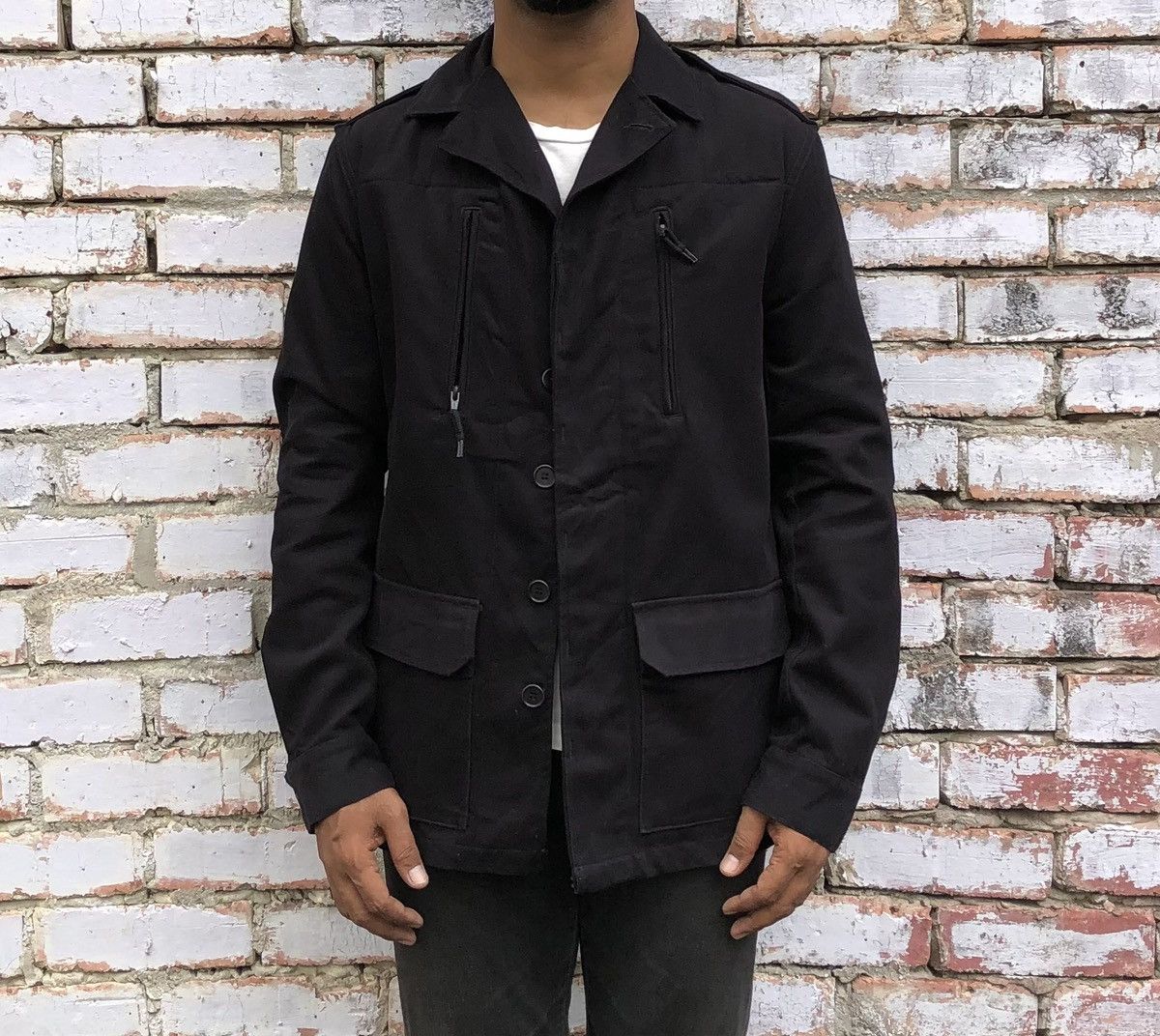 A.P.C. APC Men's Military Black Button Up Field Jacket Size US M / EU 48-50 / 2 - 1 Thumbnail