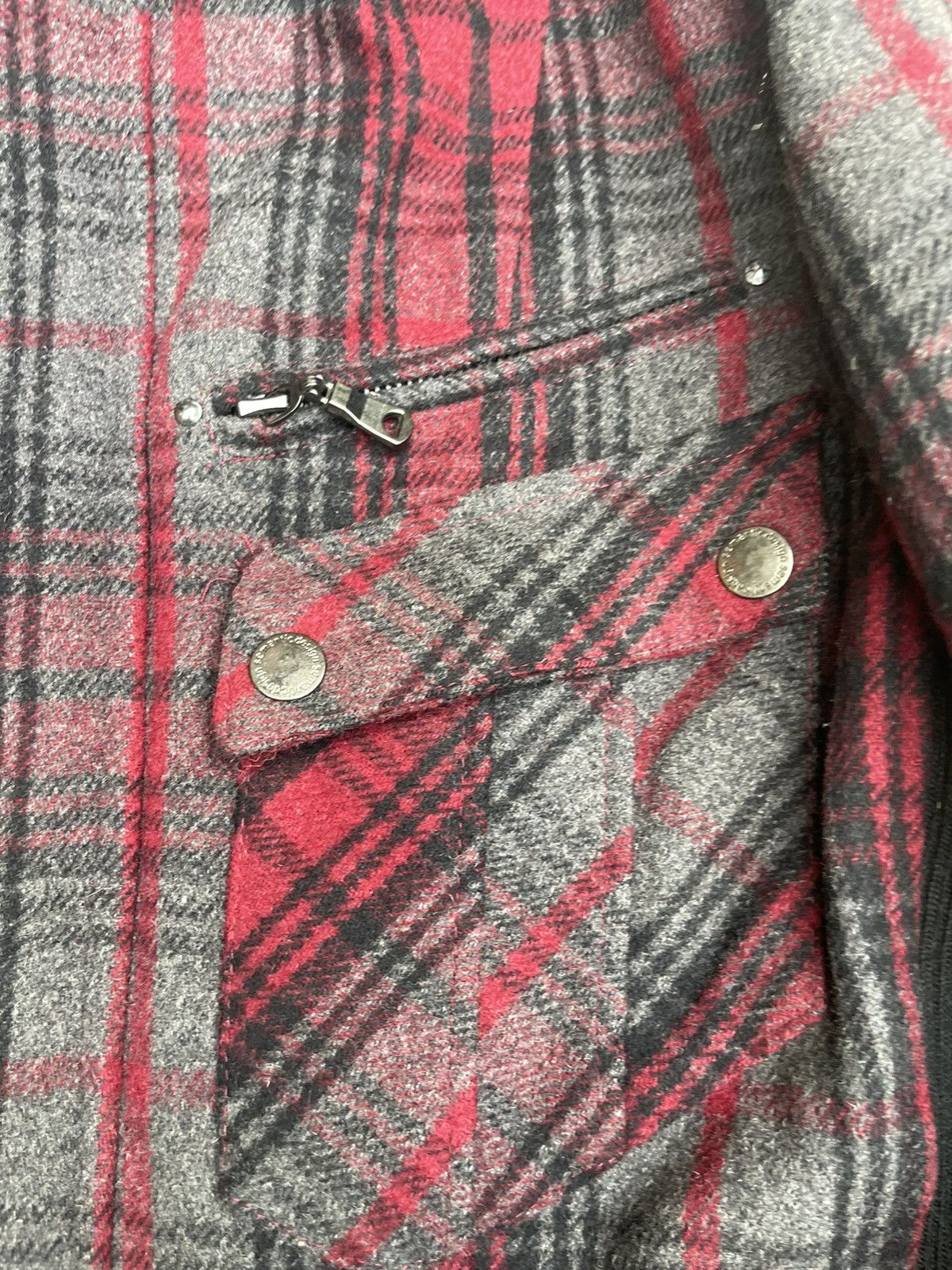 semanticdesign Semantic Design Plaid Zip Jacket w/ Ribbed Collar & Cuffs Size S / US 4 / IT 40 - 6 Thumbnail