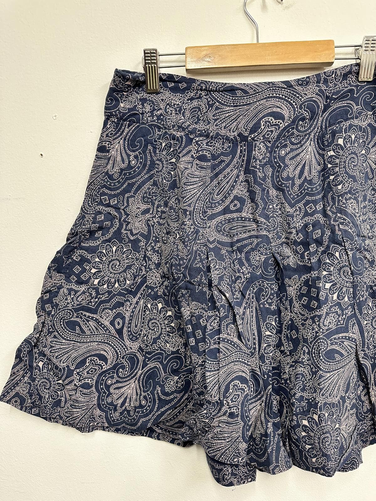 FatFace Fat Face Navy Blue Paisley Patterned Skort Size 27" / US 4 / IT 40 - 3 Thumbnail