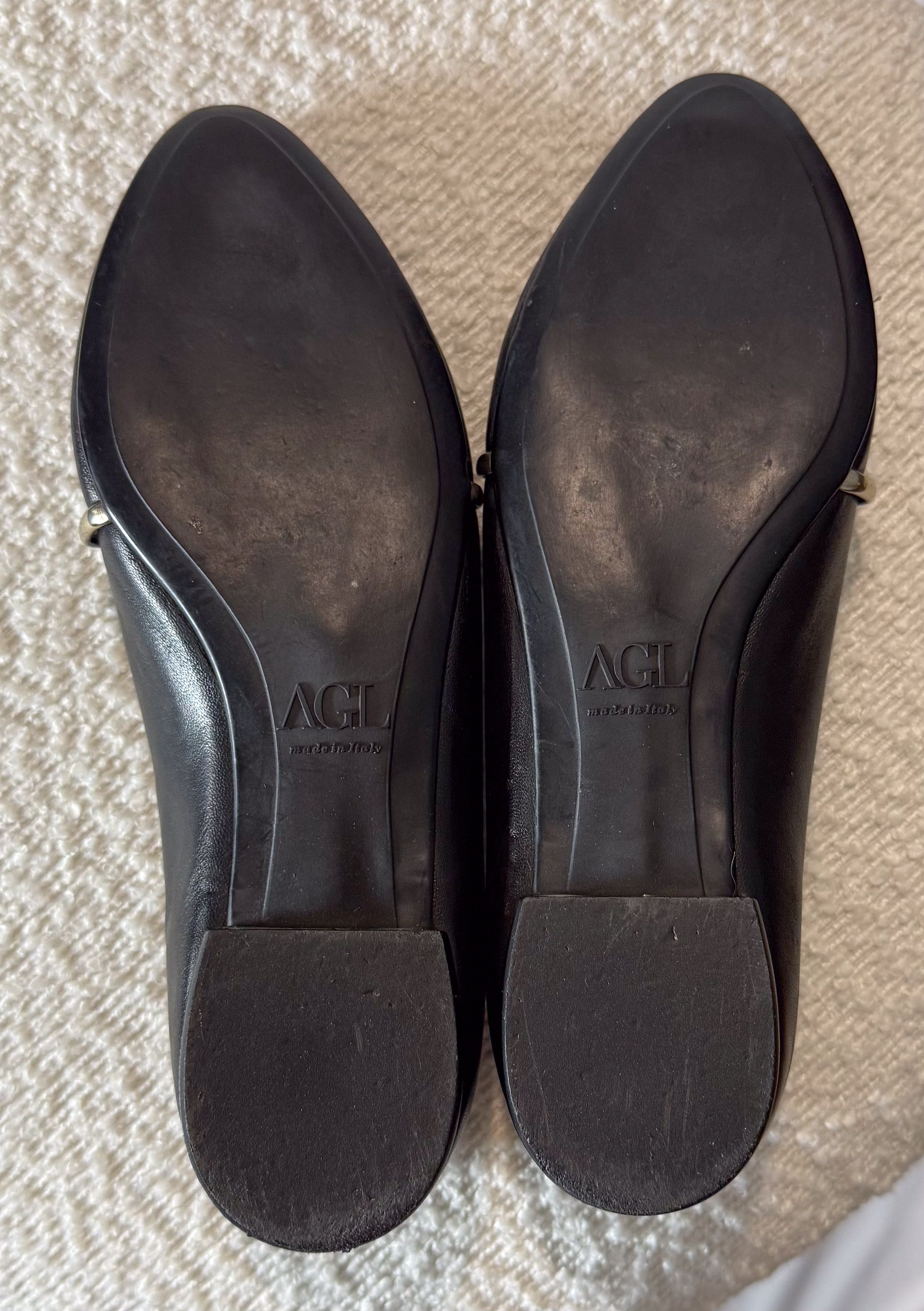 AGL AGL Attilio Giusti Leombruni Black Leather Flats Size US 4.5 / IT 34.5 - 4 Thumbnail