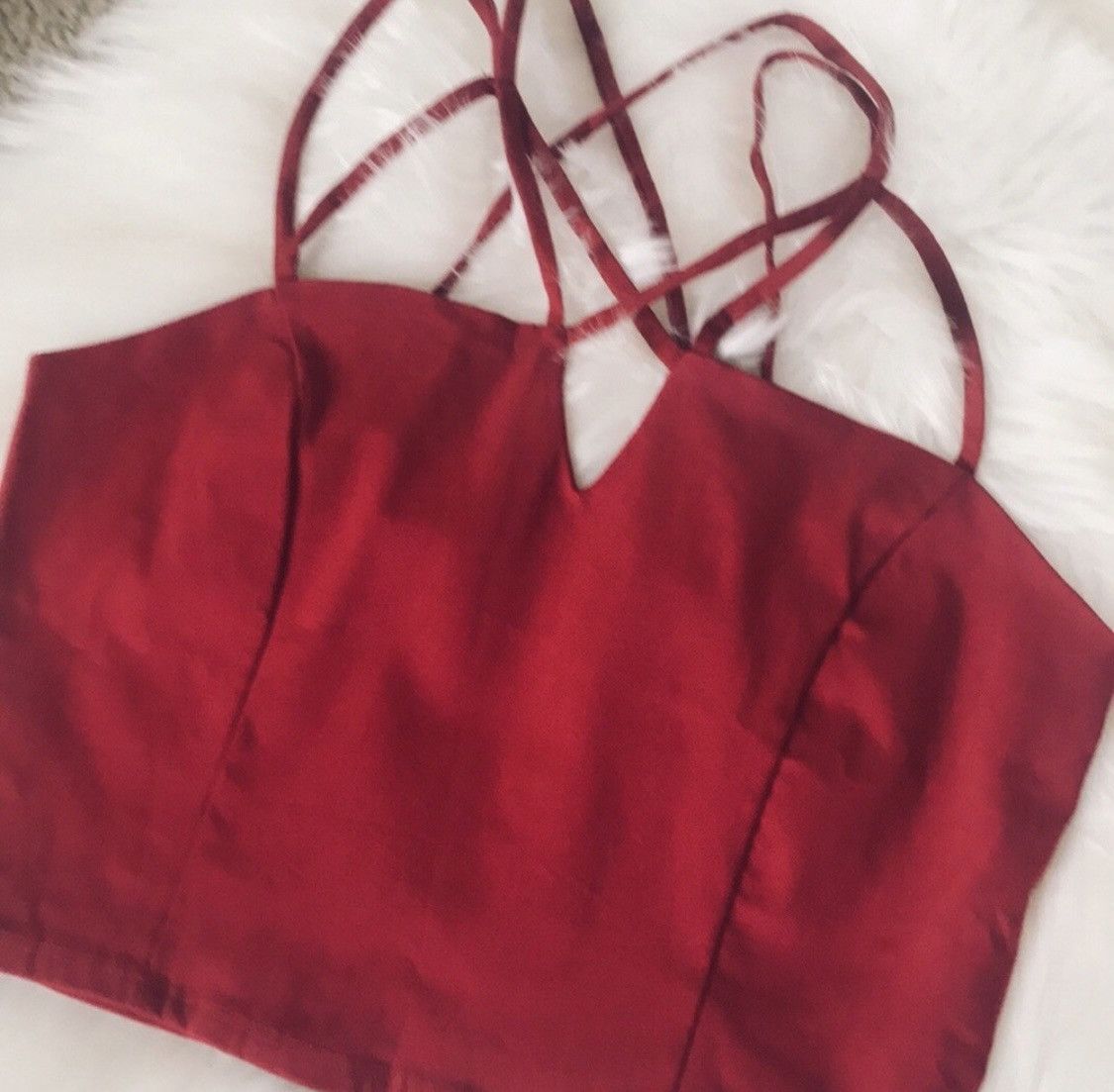Other CHARLOTTE RUSSE MULTI STRAP CROP TOP Size M / US 6-8 / IT 42-44 - 2 Thumbnail