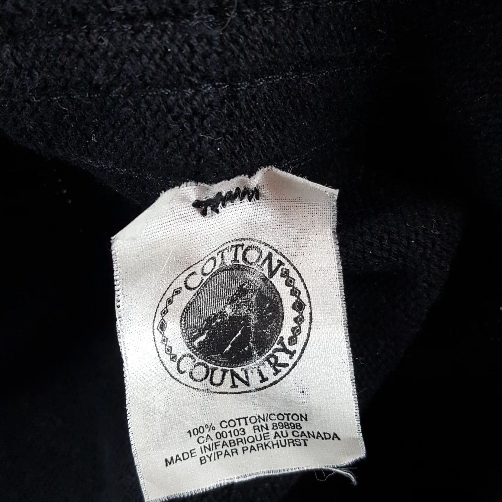 Vintage VINTAGE Cotton Country Sunhat Bucket One Size - Black - Breathable Knit Cotton - Outdoor Hiking - Unisex Adults - 90s - Golf Hat - Vintage Size ONE SIZE - 7 Thumbnail