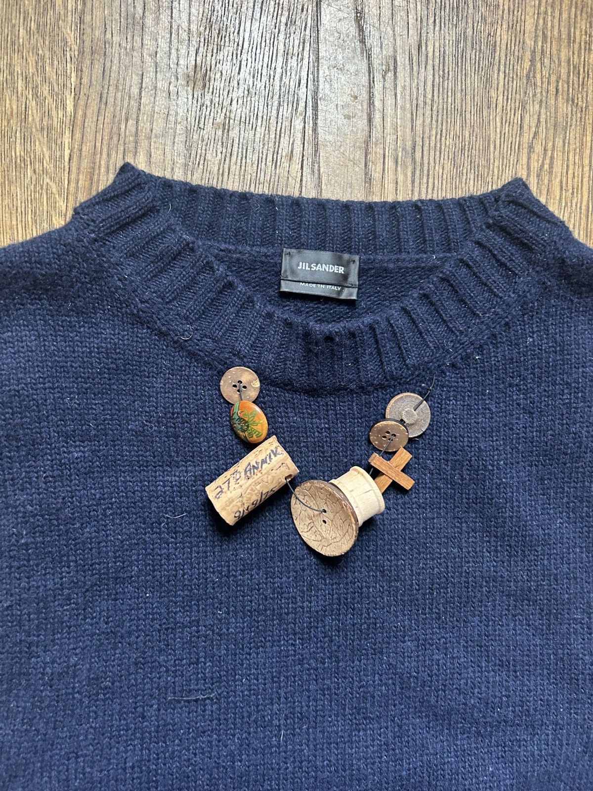 Jil Sander FW13 Sweater Vest with Button and Cork necklace Size US L / EU 52-54 / 3 - 2 Thumbnail