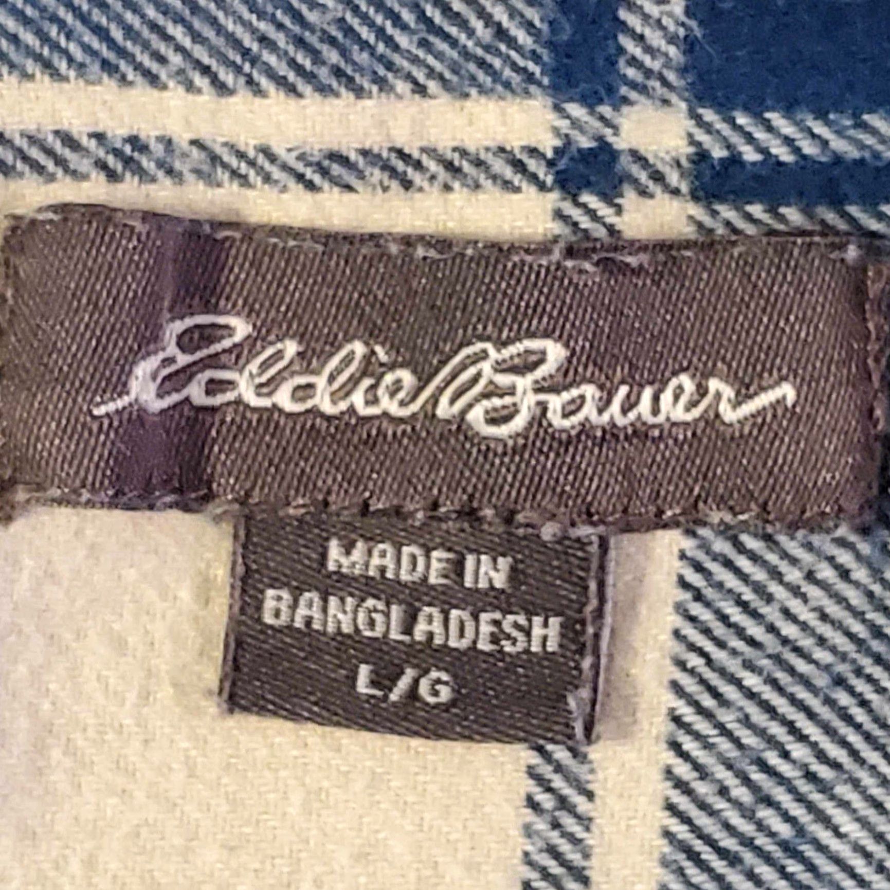 Eddie Bauer Eddie Bauer Shirt Women's Blue Plaid Long Sleeve Button Up Size Large Size L / US 10 / IT 46 - 2 Thumbnail