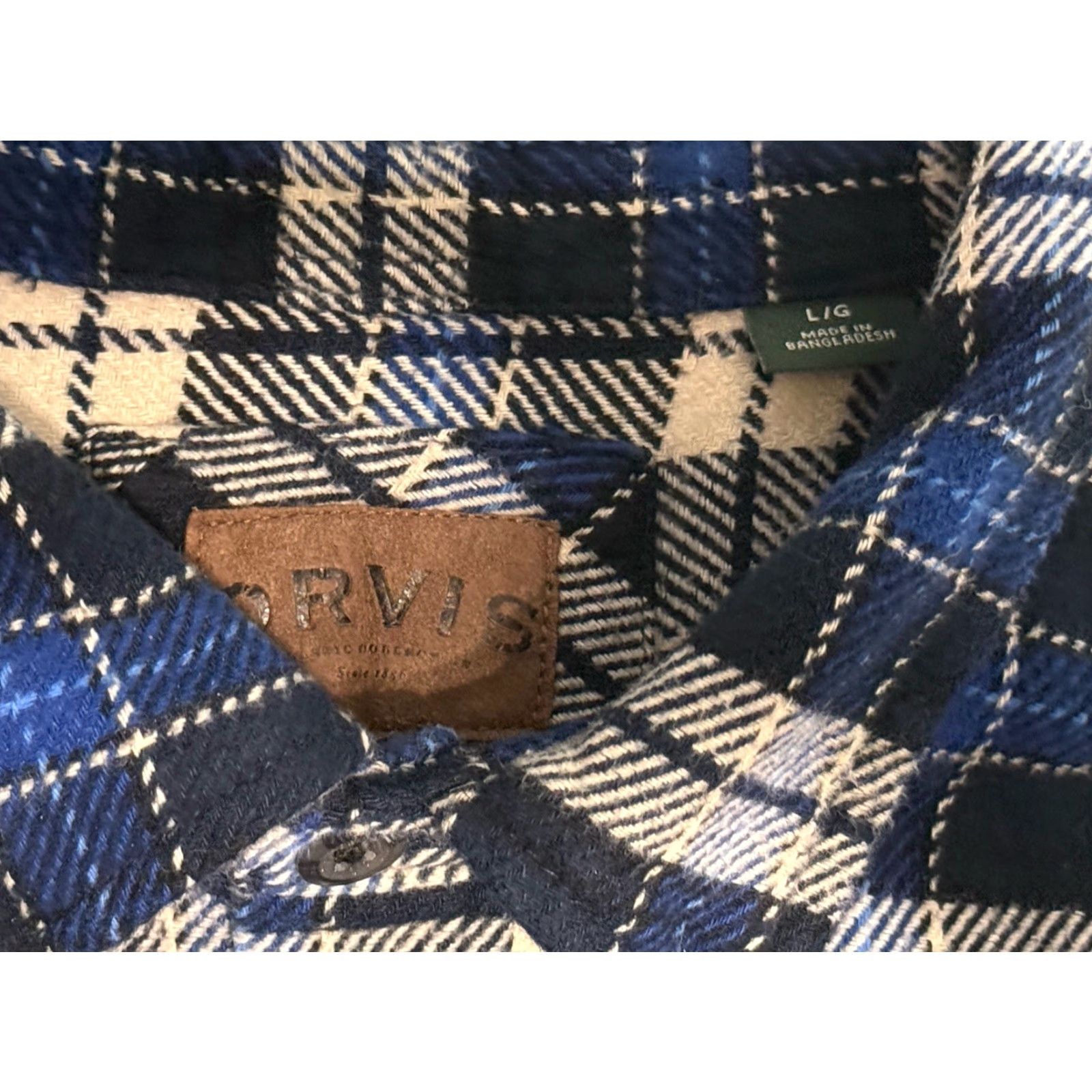 Orvis Orvis Heavy Flannel Shirt Shacket Blue Plaid Button-Up Long Sleeve Mens L Regular Button Pockets Casual Outdoor 90s? Size US L / EU 52-54 / 3 - 2 Thumbnail