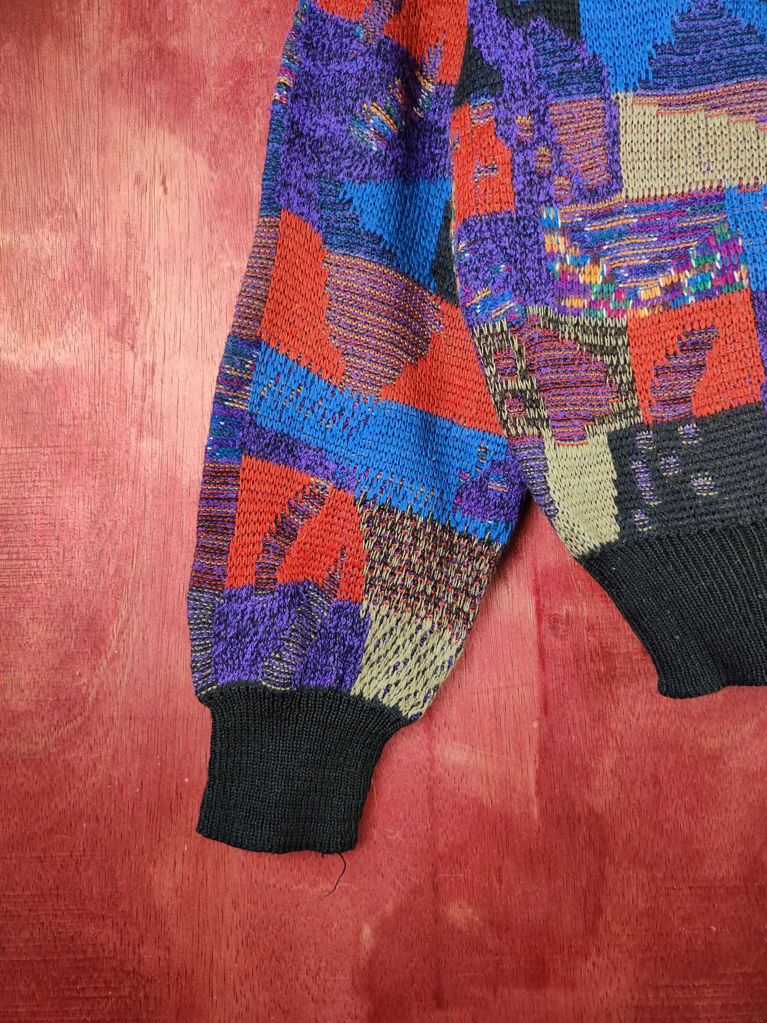 Hypebeast DL IxBrych Purple Red art Knitwear Sweatshirt vintage #S1263 Size US M / EU 48-50 / 2 - 4 Thumbnail