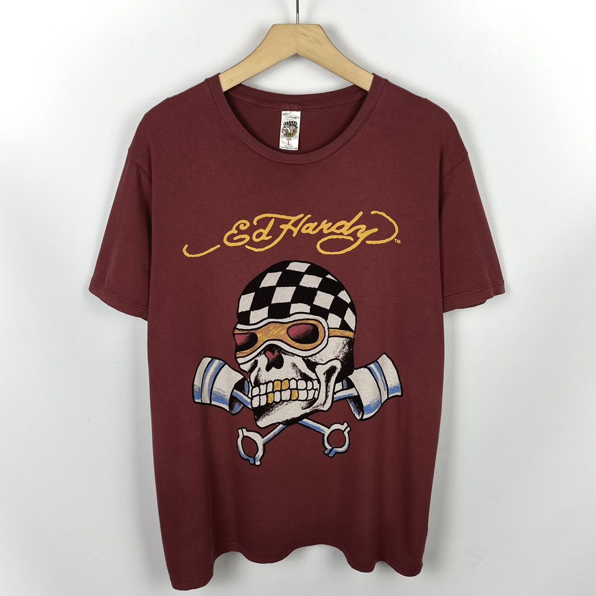 Ed Hardy Vintage Ed Hardy Y2K Skulls Big Logo T Shirt 90’s Size US L / EU 52-54 / 3 - 1 Thumbnail