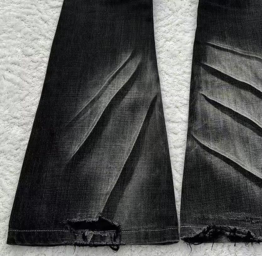 Japanese Brand Y2k Flared Lace Up Jean Size US 33 - 6 Thumbnail