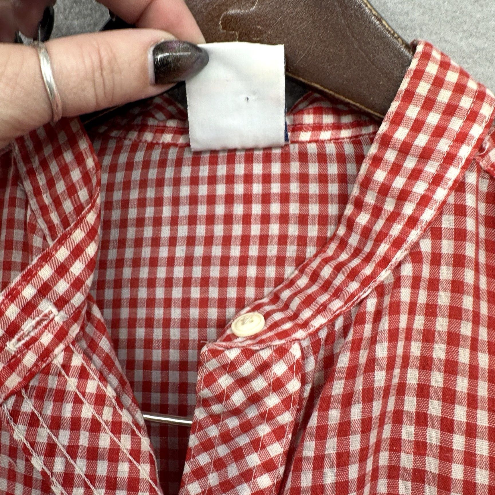 Levi's VINTAGE Levi’s Shirt Womens L Big E 1980 USA Olympics Gingham Western Red M/L Size M / US 6-8 / IT 42-44 - 6 Thumbnail
