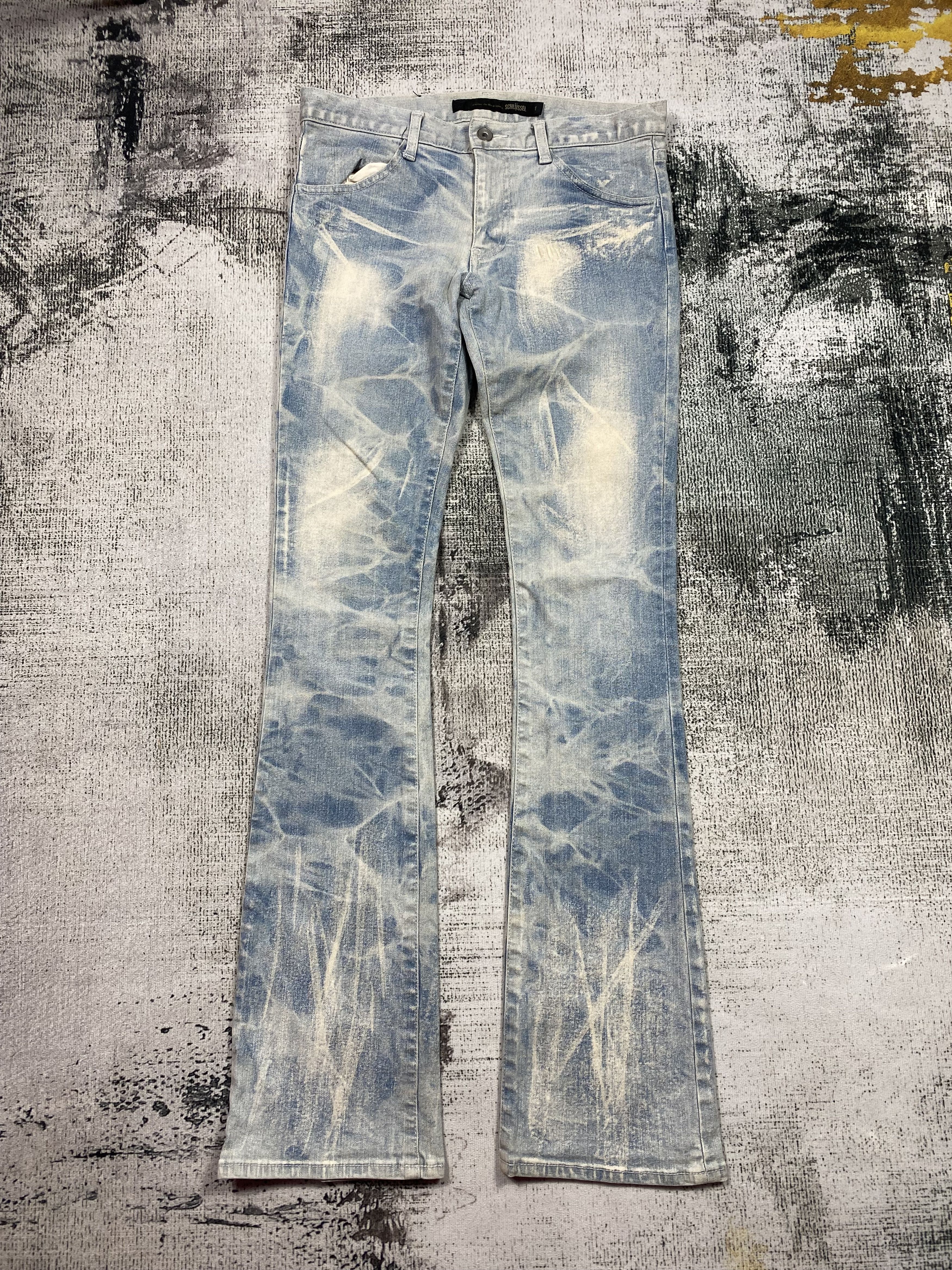 Schlussel SICKS💥Low rise Slim Flared Bootcut Lightning Distressed Size US 30 / EU 46 - 1 Thumbnail