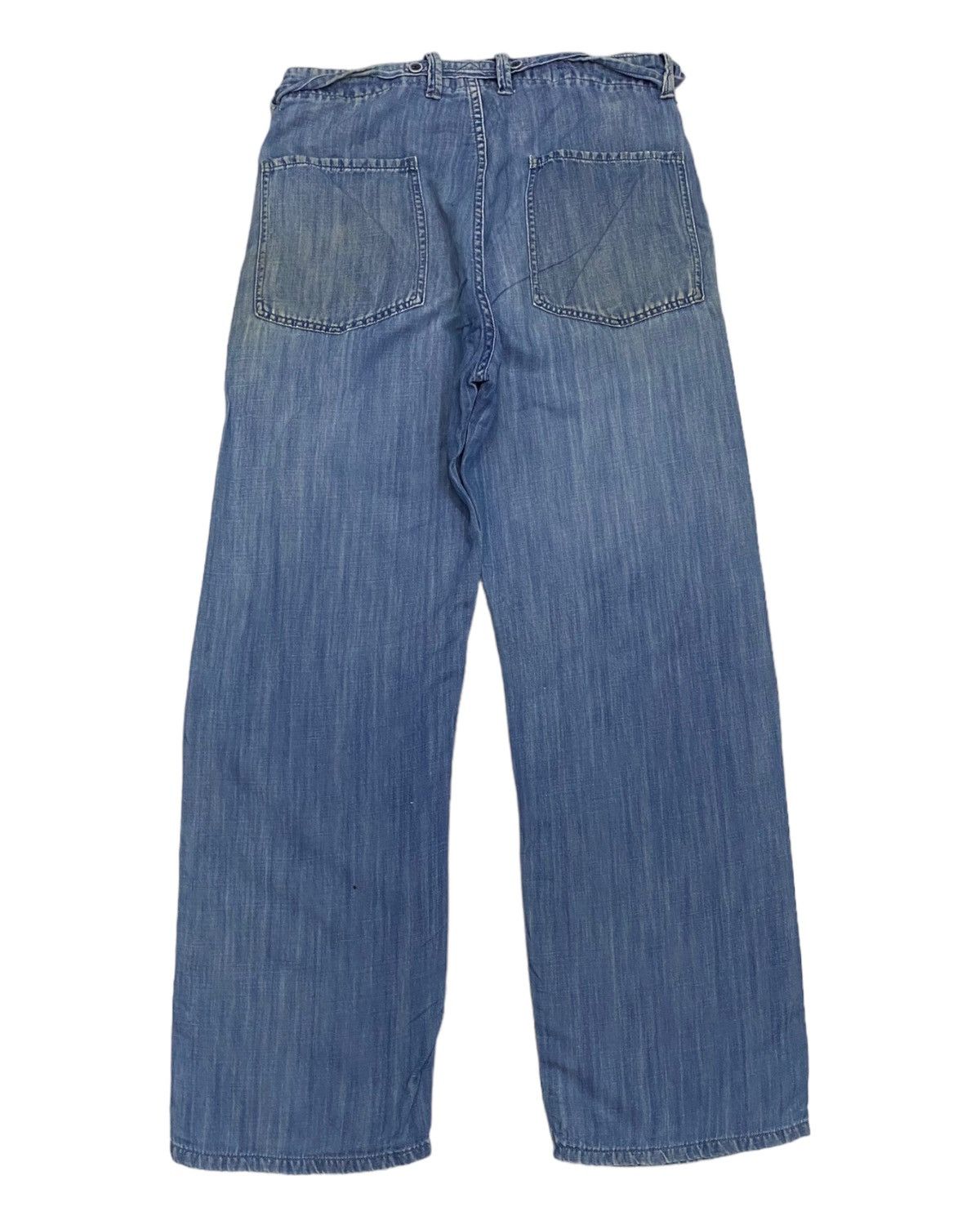 45rpm 🔥VINTAGE R BY 45RPM BAGGY LINEN CASUAL PANTS LIKE HAKAMA Size US 30 / EU 46 - 4 Thumbnail