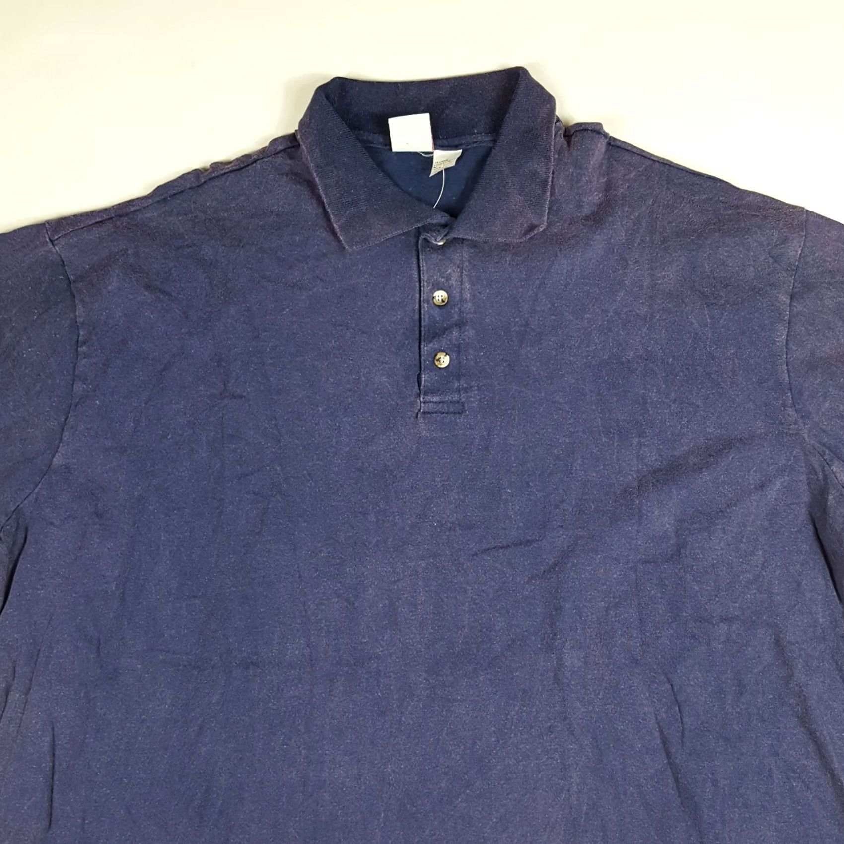 Vintage VINTAGE Whang Polo Shirt Mens 3XL Navy Blue Collared Short Sleeve Knit Cotton 90s Grunge Surf Sports (New) Size US XXL / EU 58 / 5 - 2 Thumbnail