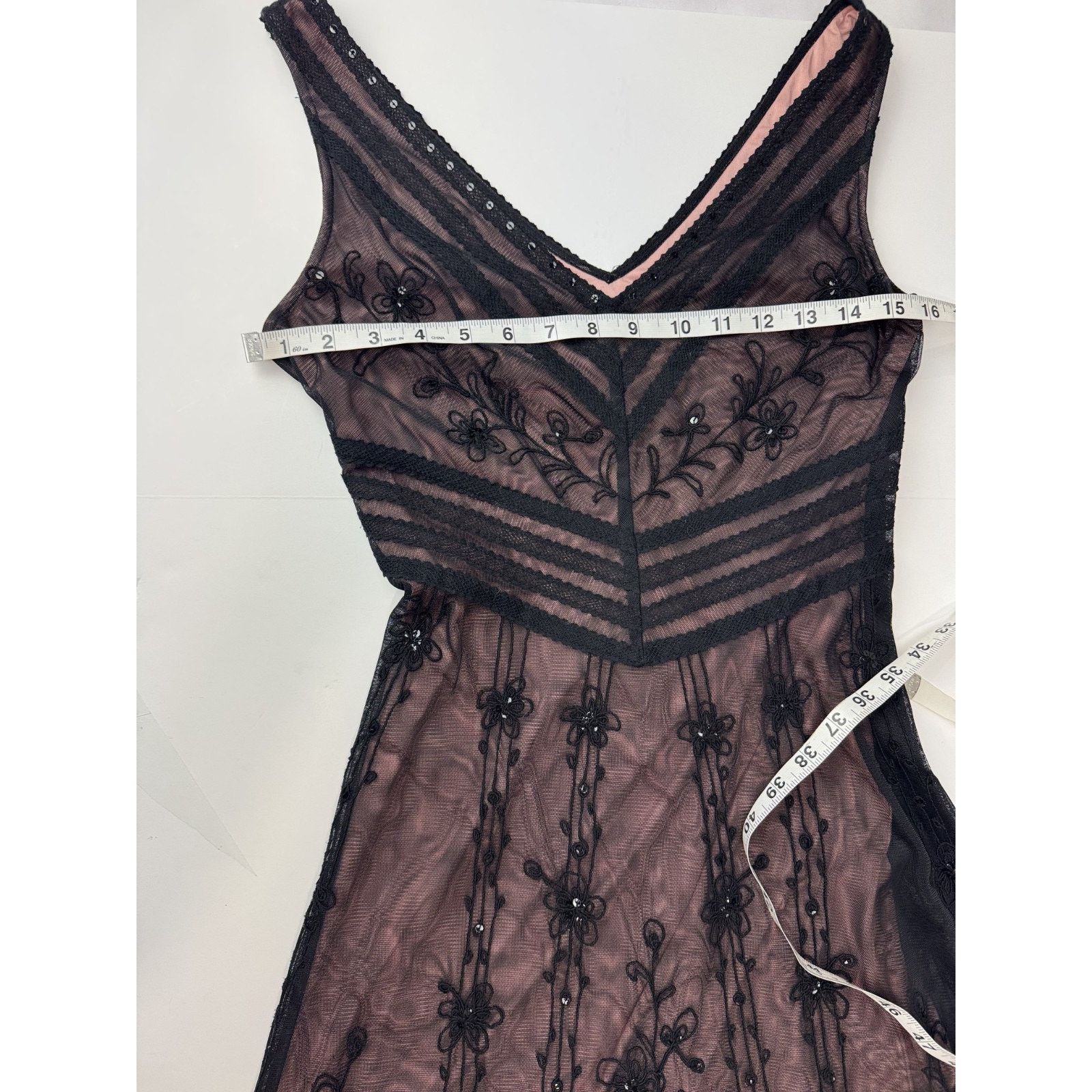 Other BCBG Max Azria Black Embroidered Beaded Sheer Dress Size 4 Size S / US 4 / IT 40 - 5 Thumbnail