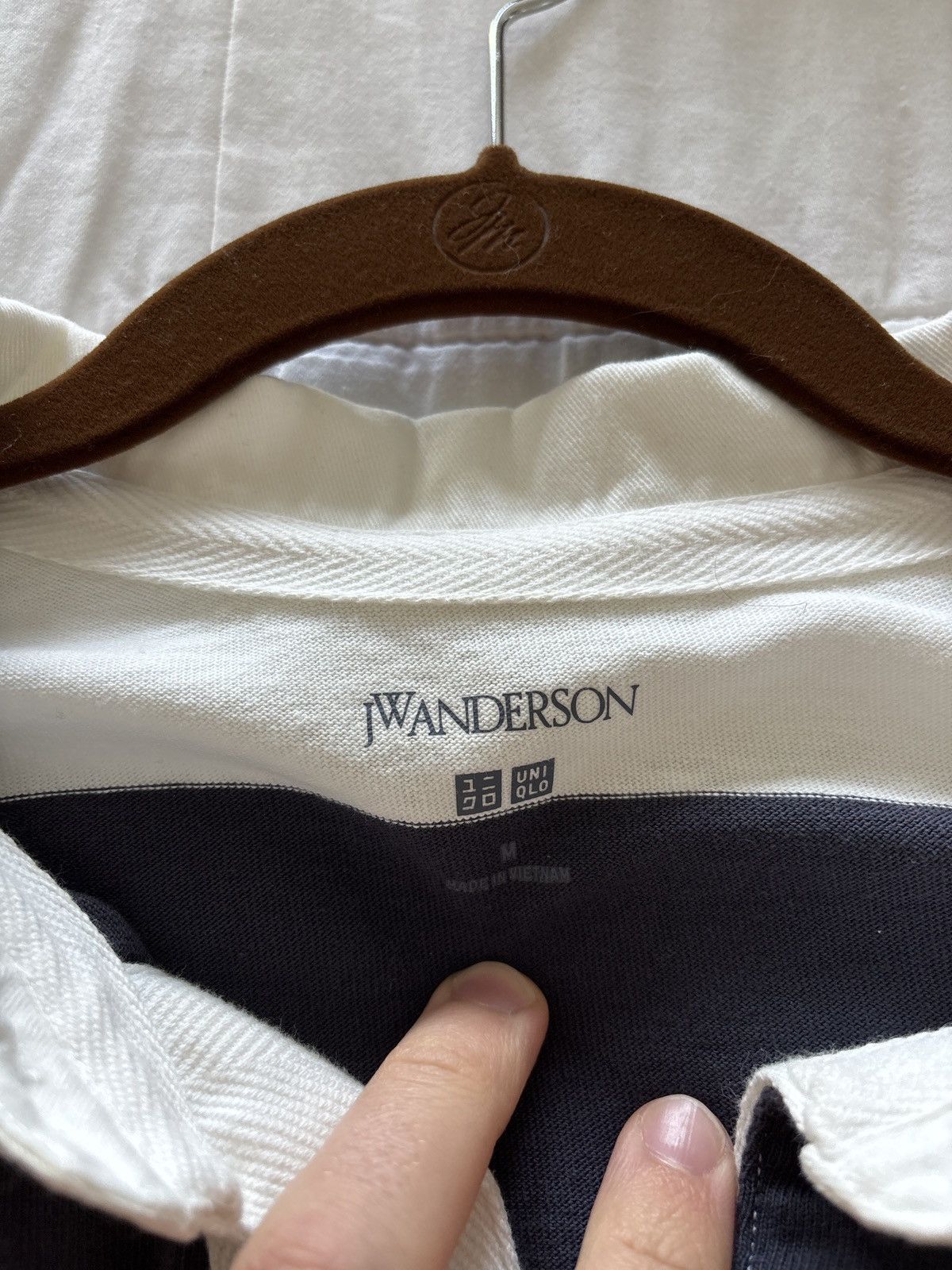 JW Anderson × Uniqlo JW Anderson x Uniqlo Striped Rugby Shirt – Navy/White (M) Size US M / EU 48-50 / 2 - 6 Thumbnail