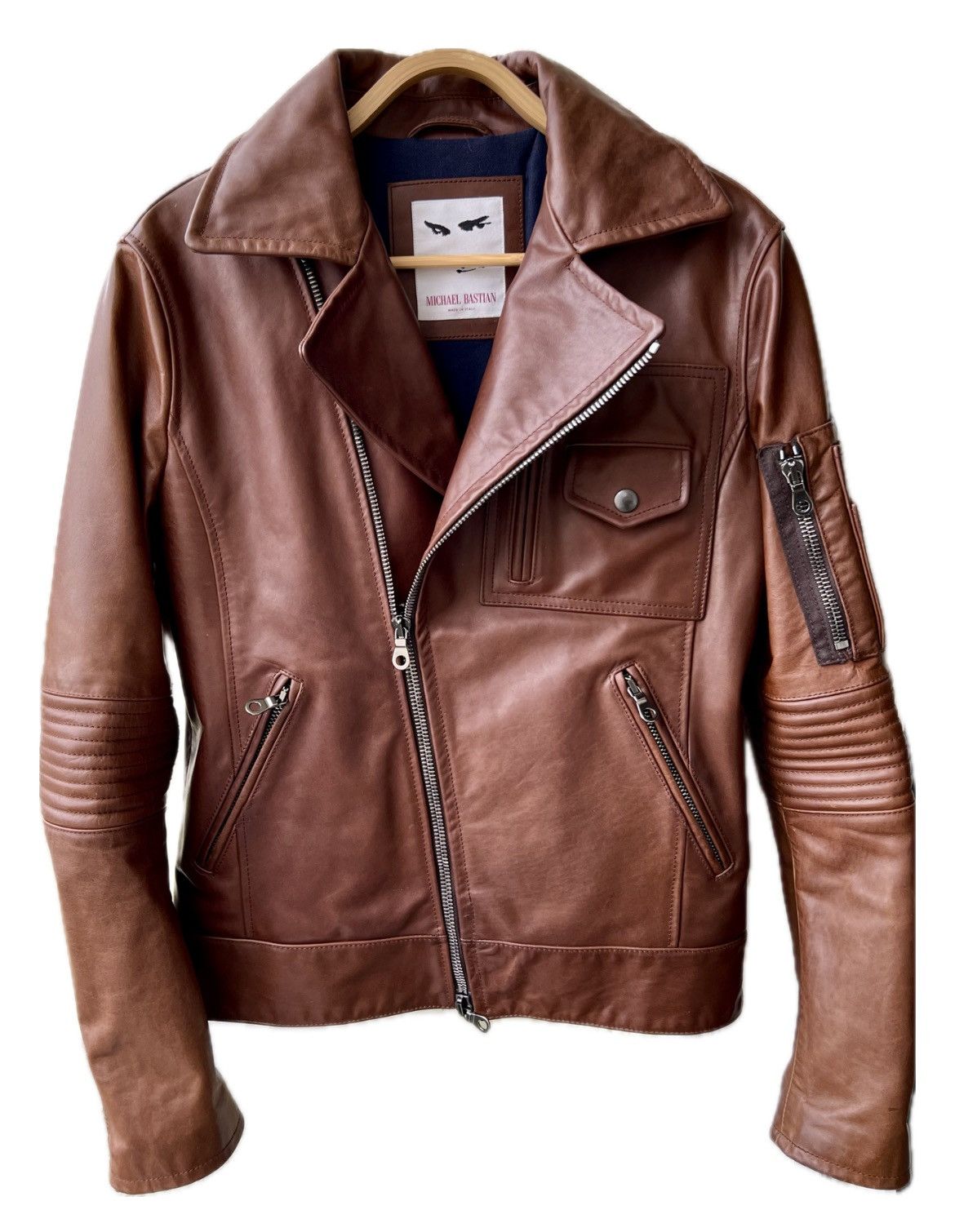 Michael Bastian Michael Bastian Leather Motorcycle Jacket size XS RRP $3,000 Size US XS / EU 42 / 0 - 1 Thumbnail