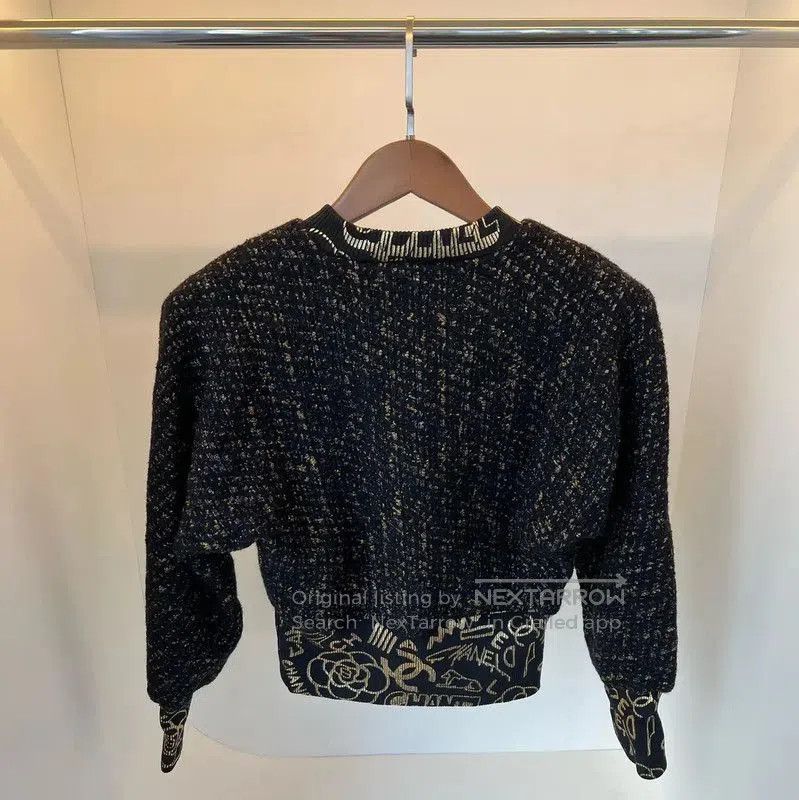 Chanel Chanel Winter Wool Knit Black Sweater . Size M / US 6-8 / IT 42-44 - 2 Thumbnail
