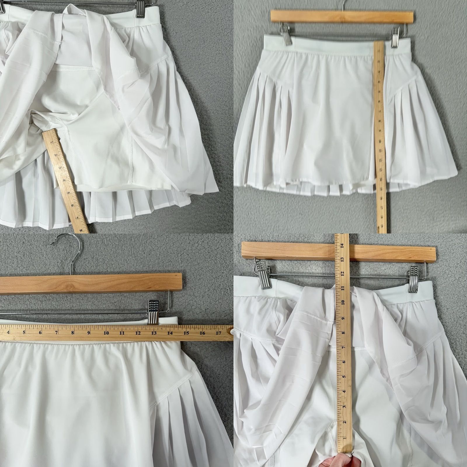 Spanx Spanx Shorts Get Moving Pleated Skort 14" Womens Large White Shape Tennis Skirt Size 36" / US 14 / IT 50 - 8 Thumbnail