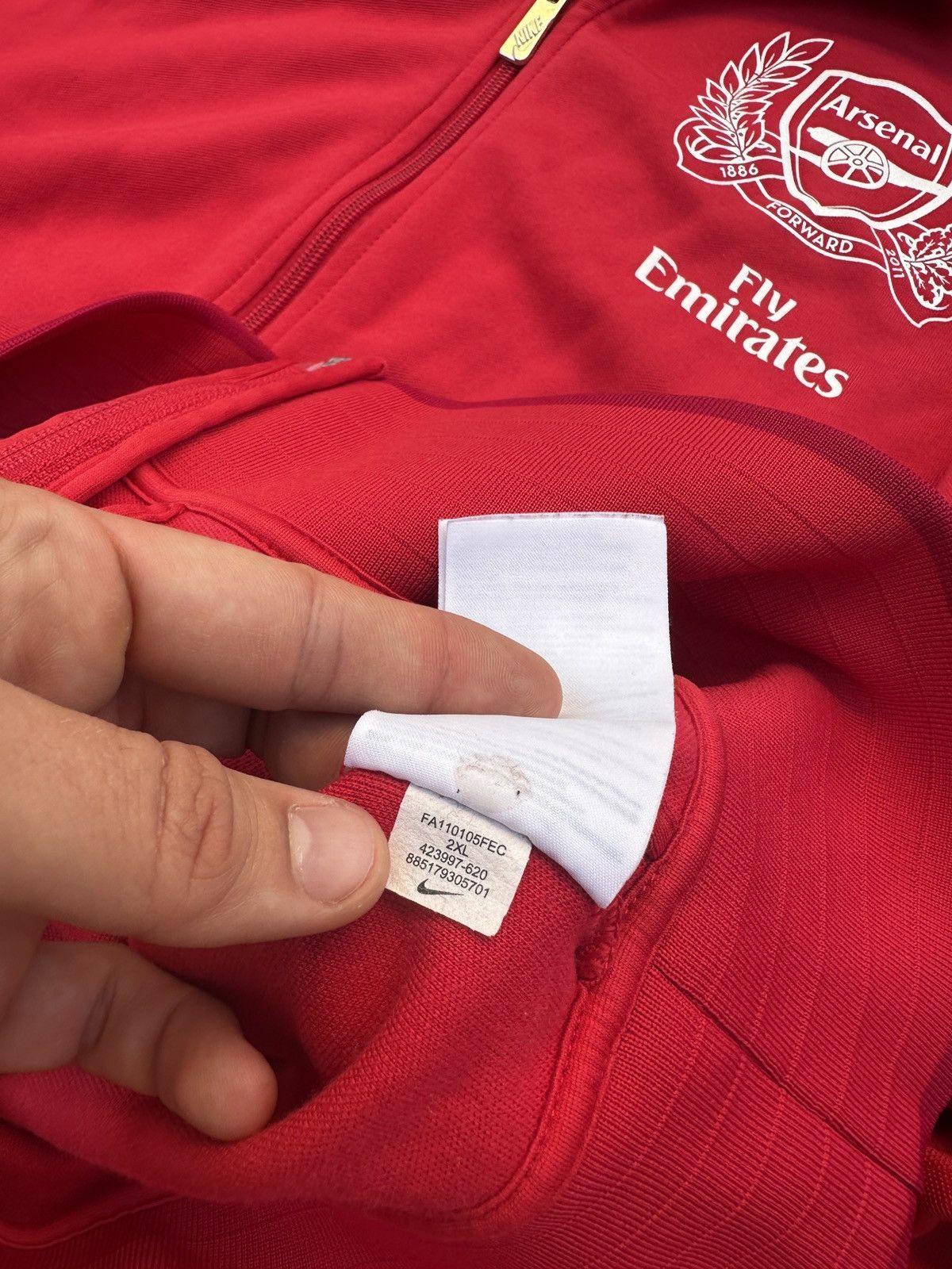 Nike Vintage Nike Arsenal Soccer Jacket Blokecore Rare XXL Casual Size US XXL / EU 58 / 5 - 5 Thumbnail