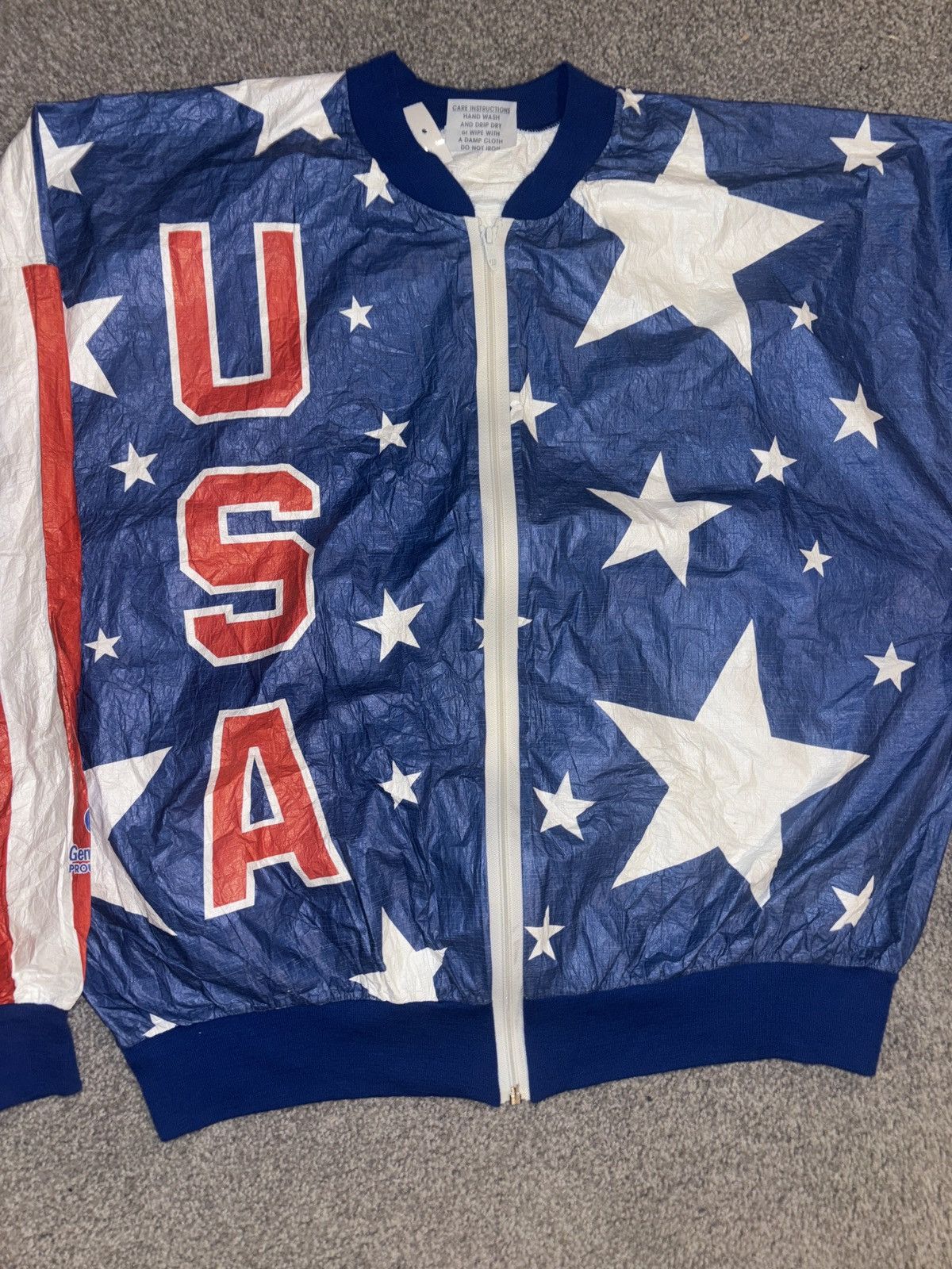 Vintage Vintage USA Olympics windbreaker zip up Size US XL / EU 56 / 4 - 4 Thumbnail
