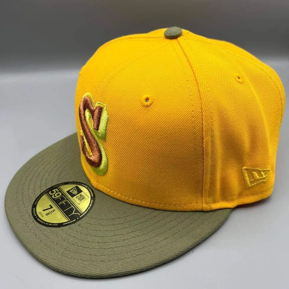 New Era Seattle Mariners Hat Men 7 5/8 59Fifty New Era MLB Fitted Size ONE SIZE - 4 Thumbnail