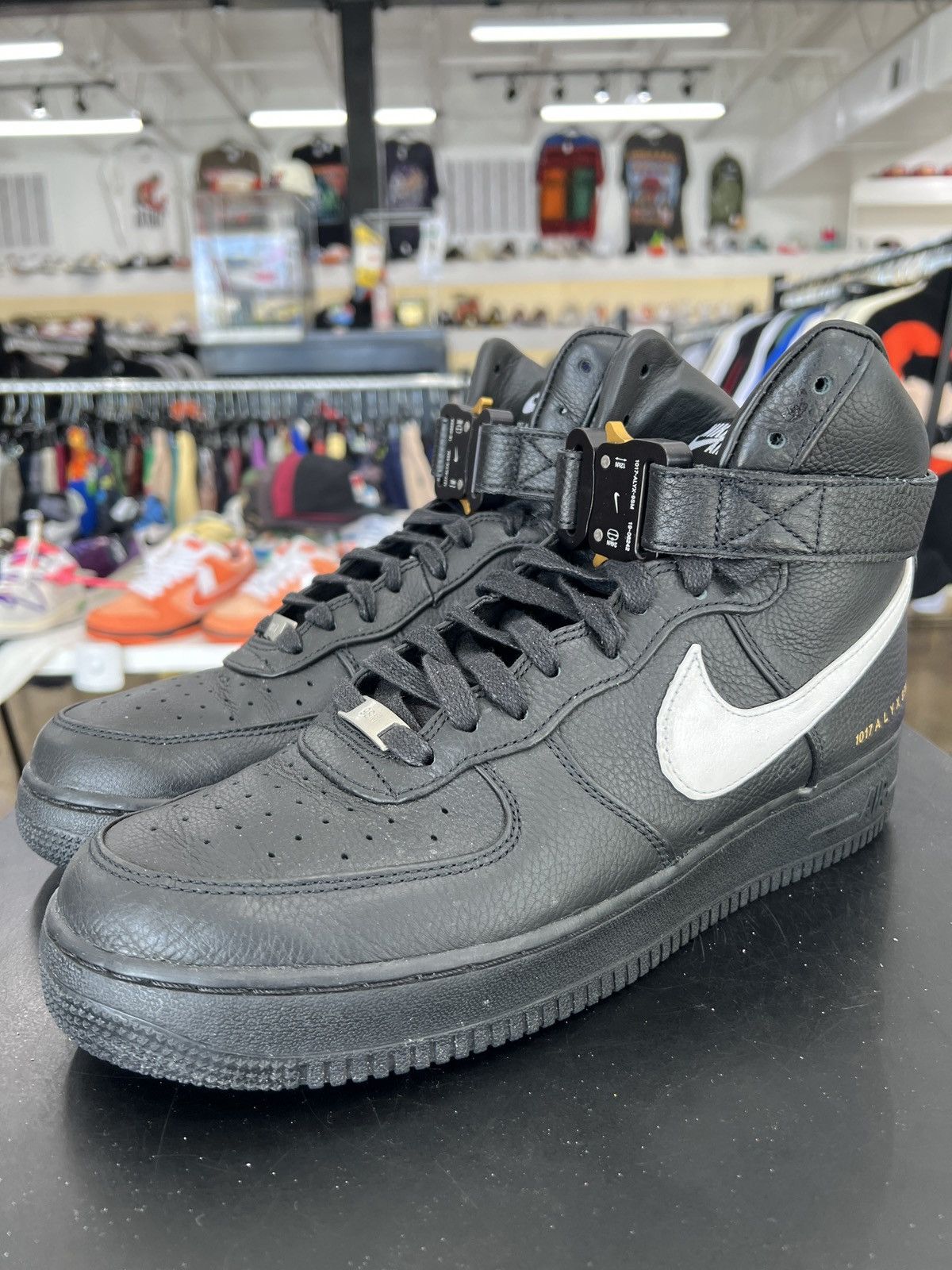 1017 ALYX 9SM × Nike Nike Air Force 1 High 1017 ALYX 9SM Black Sz 