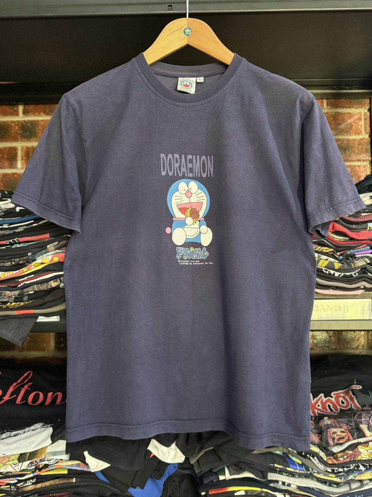 Anime Rare Vintage Fujiko Pro 1970 Doreamon Animation Sun Faded T Size US M / EU 48-50 / 2 - 1 Thumbnail