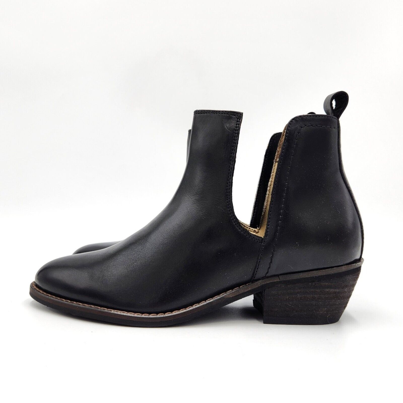 The Unbranded Brand Journee Signature Women Black Leather Ankle Booties Size 6.5 Size US 6.5 / IT 36.5 - 6 Thumbnail
