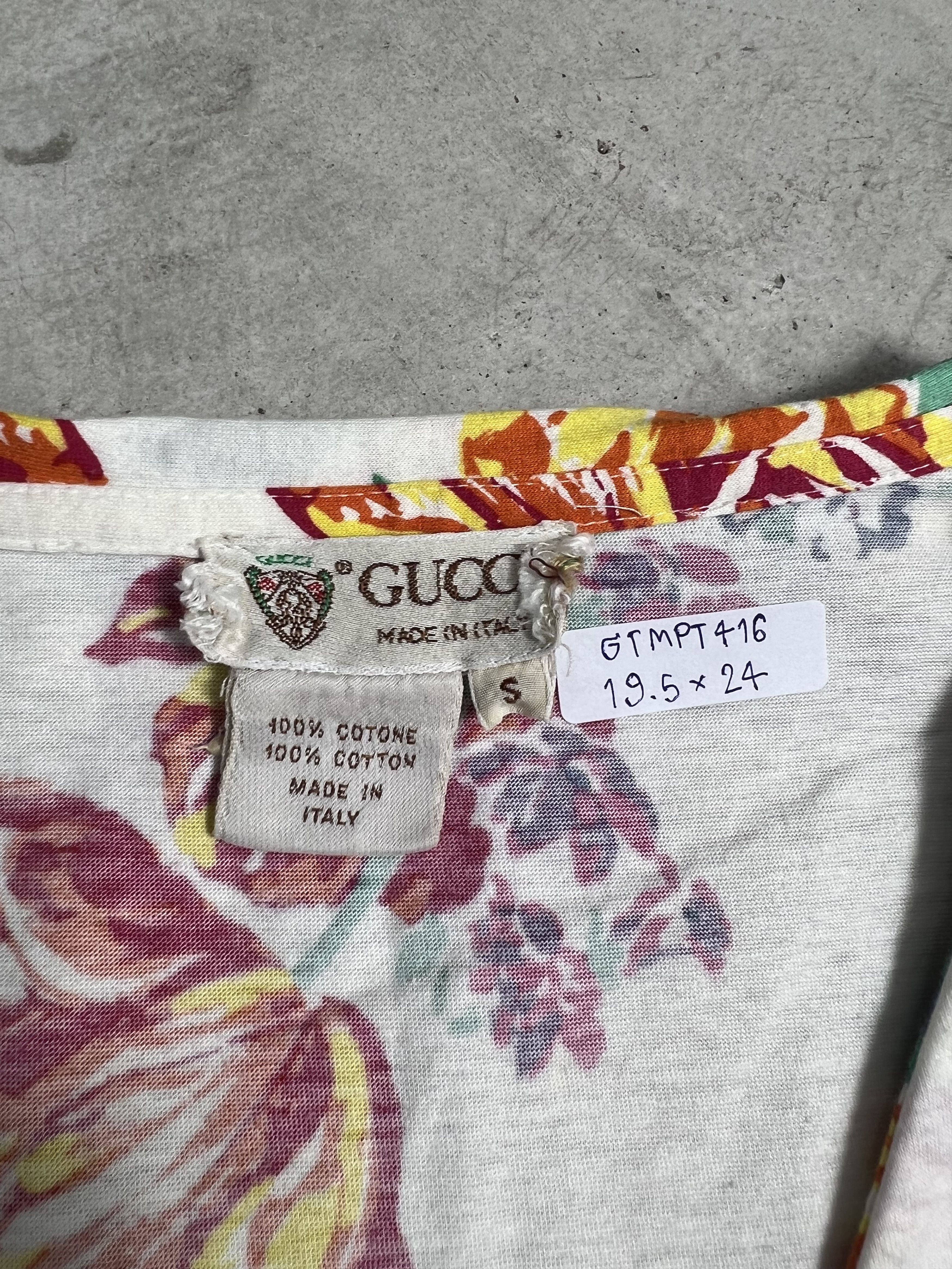 Gucci × Vintage Vintage GUCCI Floral Printed Blouse (S) GTMPT416 Size S / US 4 / IT 40 - 2 Thumbnail