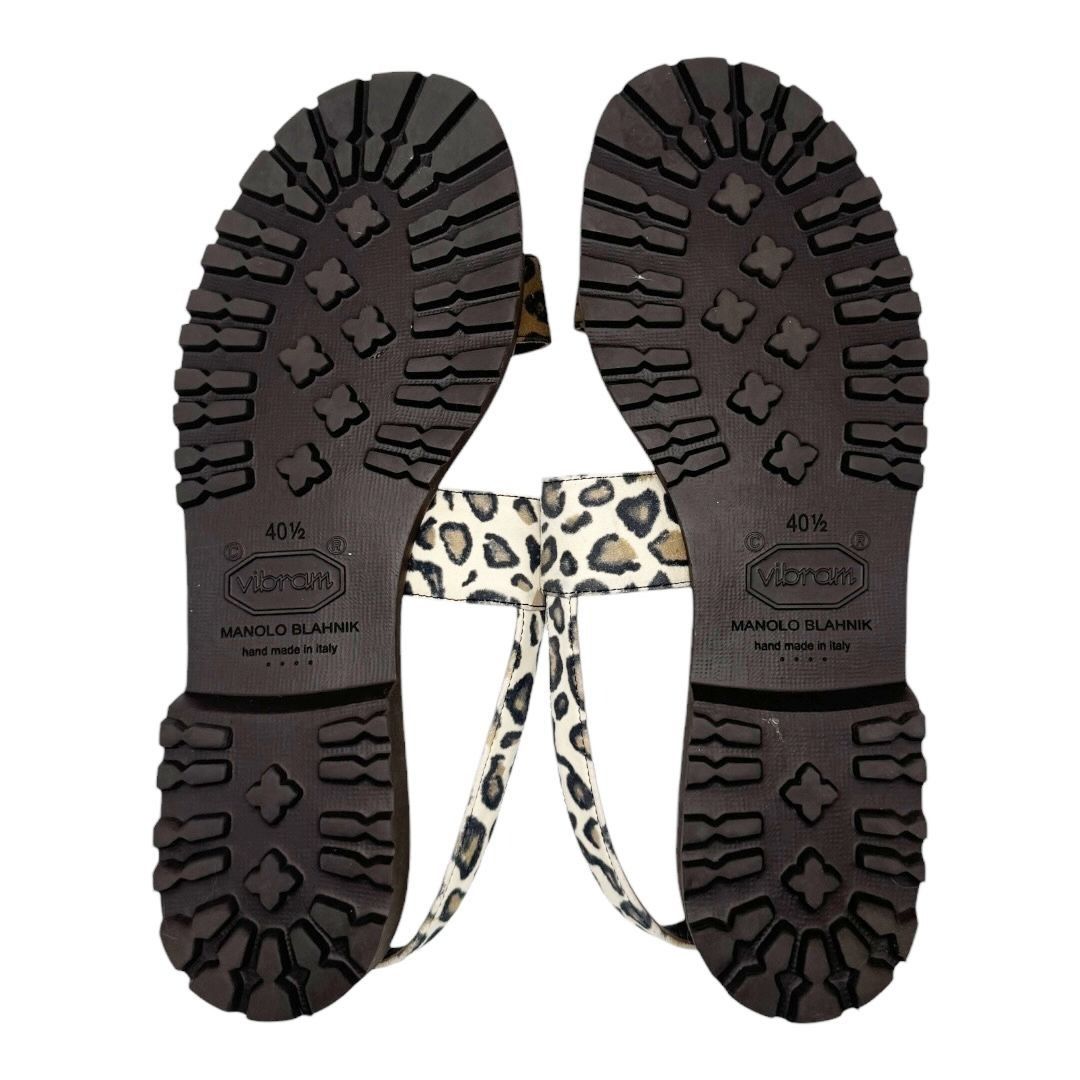 Manolo Blahnik Manolo Blahnik Suede Animal Print Slingback Sport Sandals Size US 10.5 / IT 40.5 - 8 Thumbnail