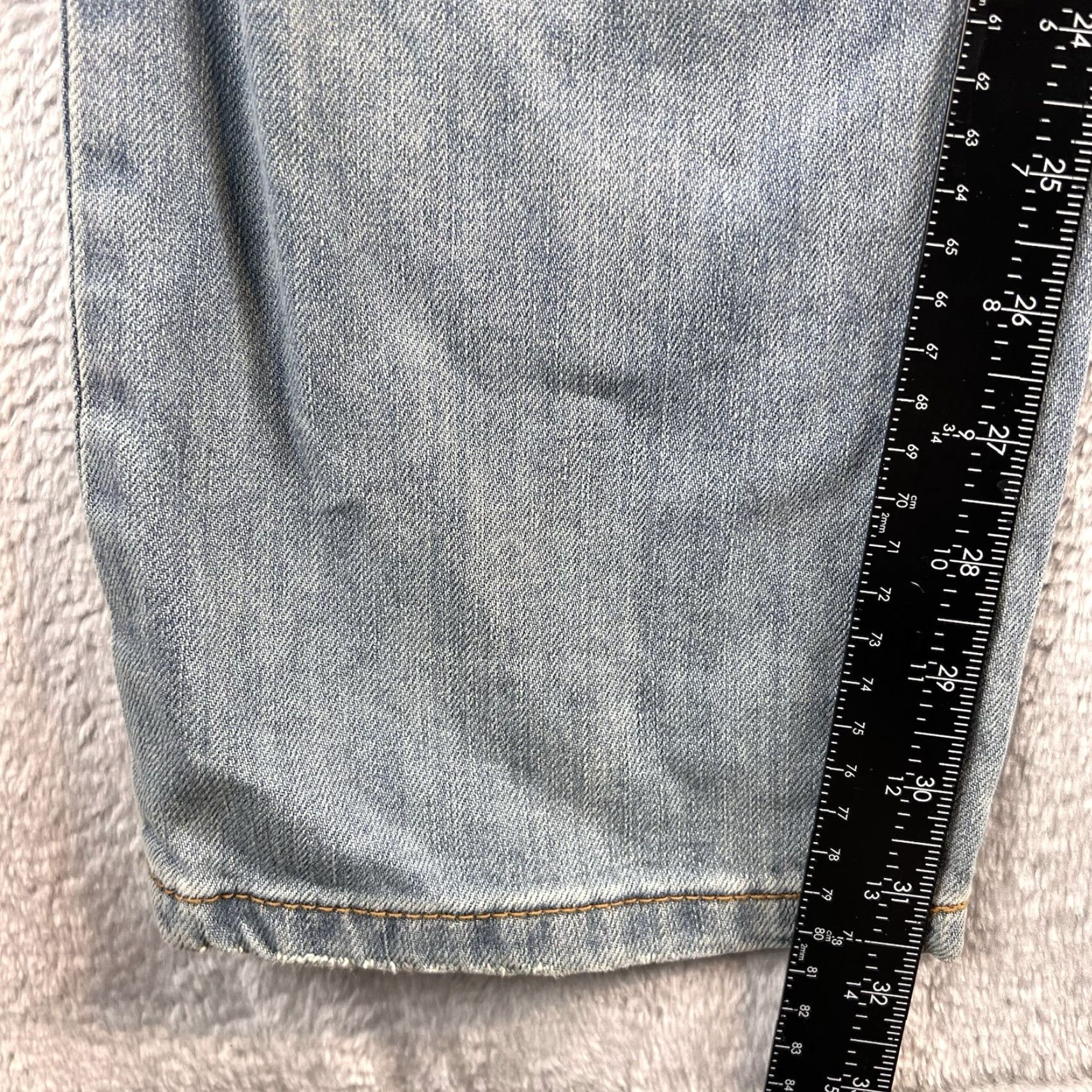 Vintage True Nation Jeans Mens 42x32 Blue Distressed Tapered Regular Jeans Distressed Men Blue 42 42x32 Zip Button Size US 42 / EU 58 - 7 Thumbnail