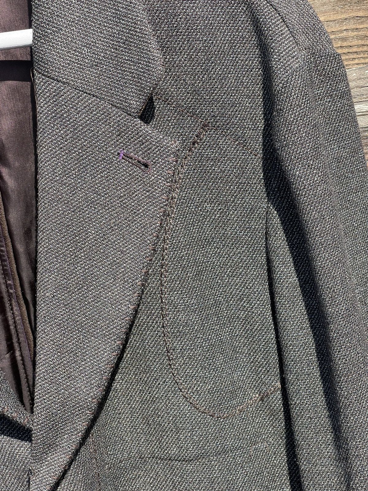 Marithe + Francois Girbaud Marithe Francois Girbaud grey pattern wool blazer jacket Size 54R - 10 Thumbnail