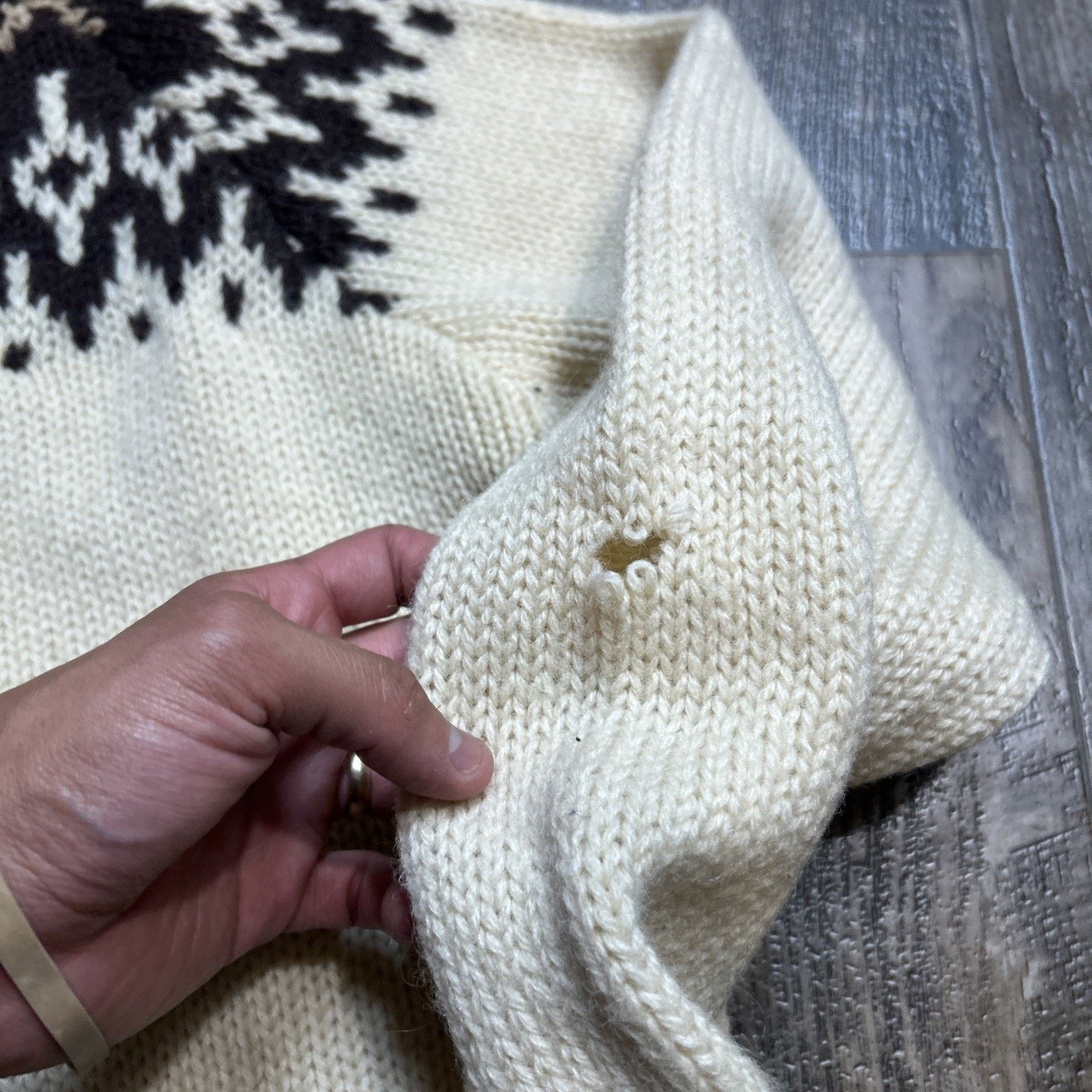 Pendleton VTG 70's Pendleton Earthen Cream Brown Wool Sweater Size US L / EU 52-54 / 3 - 2 Thumbnail