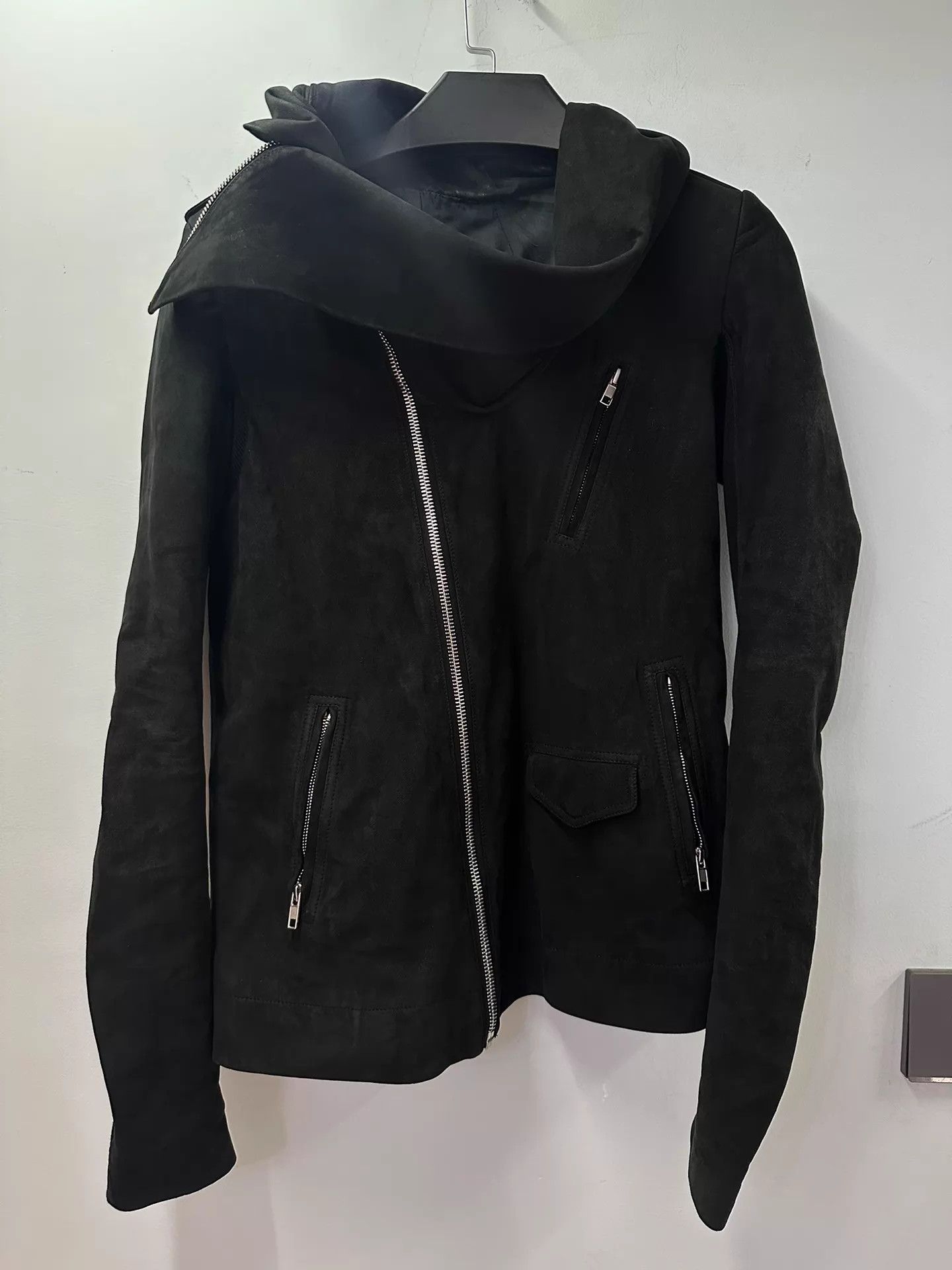 Rick Owens Rick Owens Women's Suede Biker Jacket Size 44 (M) Size M / US 6-8 / IT 42-44 - 2 Thumbnail