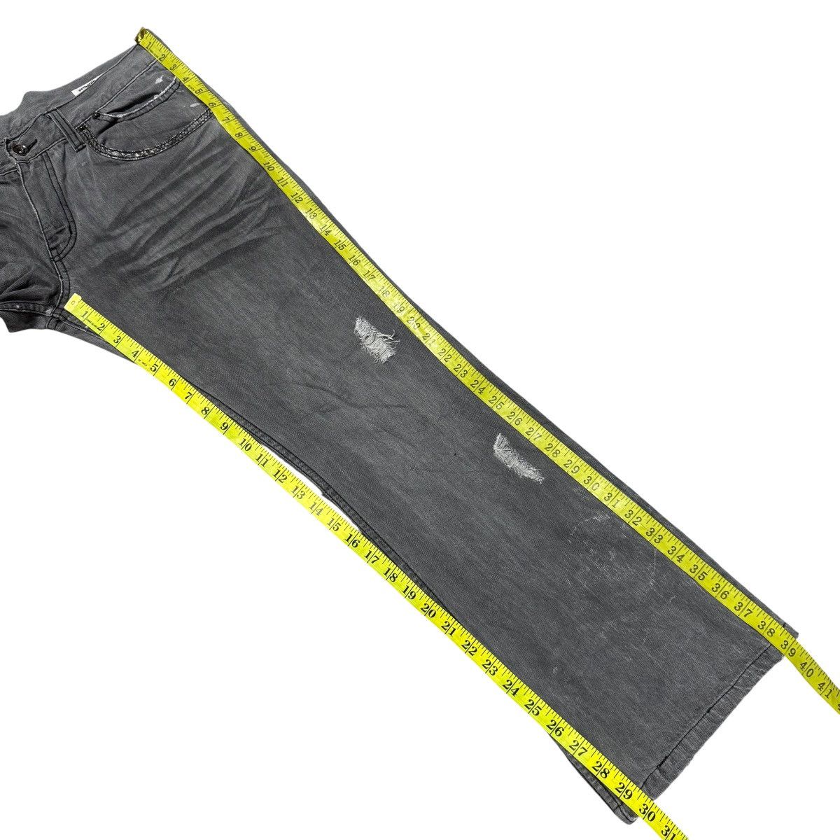 semanticdesign Vintage Semantic Design Snake Skin Denim Flare Jeans Size US 35 - 20 Thumbnail