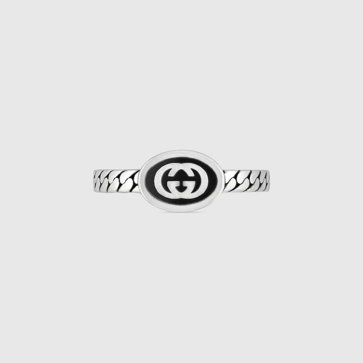 Gucci Gucci .925 Silver Thin Link Ring Size ONE SIZE - 2 Thumbnail