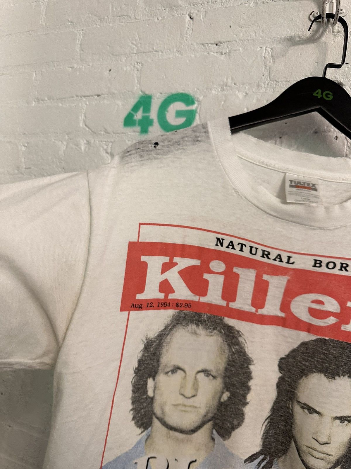 Band Tees × Vintage Vintage NIN NATURAL BORN KILLERS BLOODLUST thrashed shirt Size US L / EU 52-54 / 3 - 8 Thumbnail
