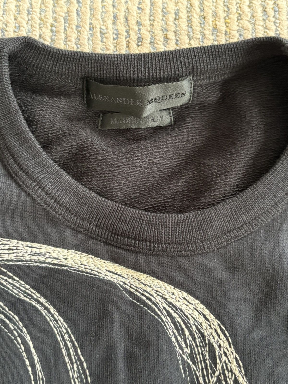 Alexander McQueen Skull Embroidered Navy Sweatshirt Size US S / EU 44-46 / 1 - 4 Thumbnail