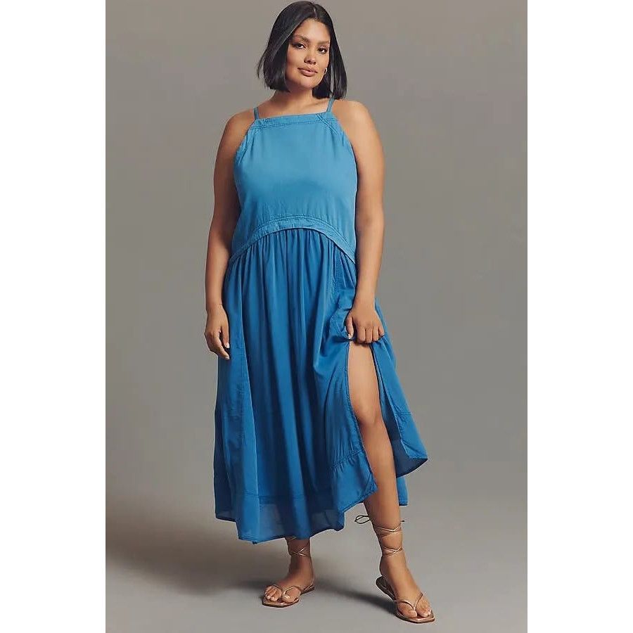Anthropologie NWT Pilcro Sleeveless Twofer Midi Dress $188 XS/S Blue Size XS / US 0-2 / IT 36-38 - 1 Thumbnail