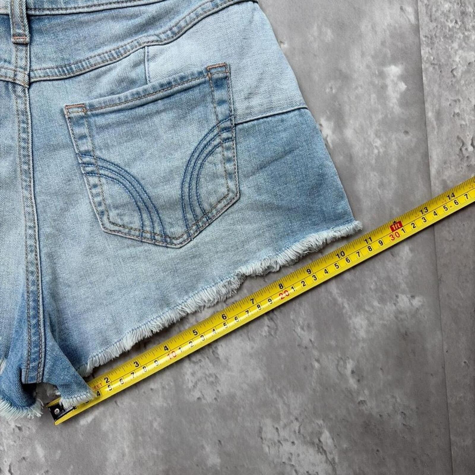 Other Y2K Hollister Surf Grunge Patchwork Mini Denim Shorts Size 25" / US 0 / IT 36 - 8 Thumbnail