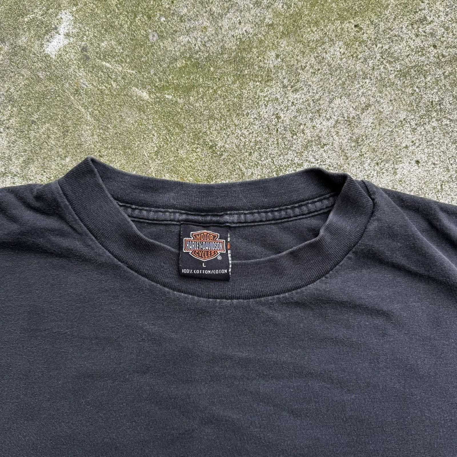 Harley Davidson Harley Thrashed Faded Distressed Shirt ERD Grunge Biker WCC Size US L / EU 52-54 / 3 - 3 Thumbnail