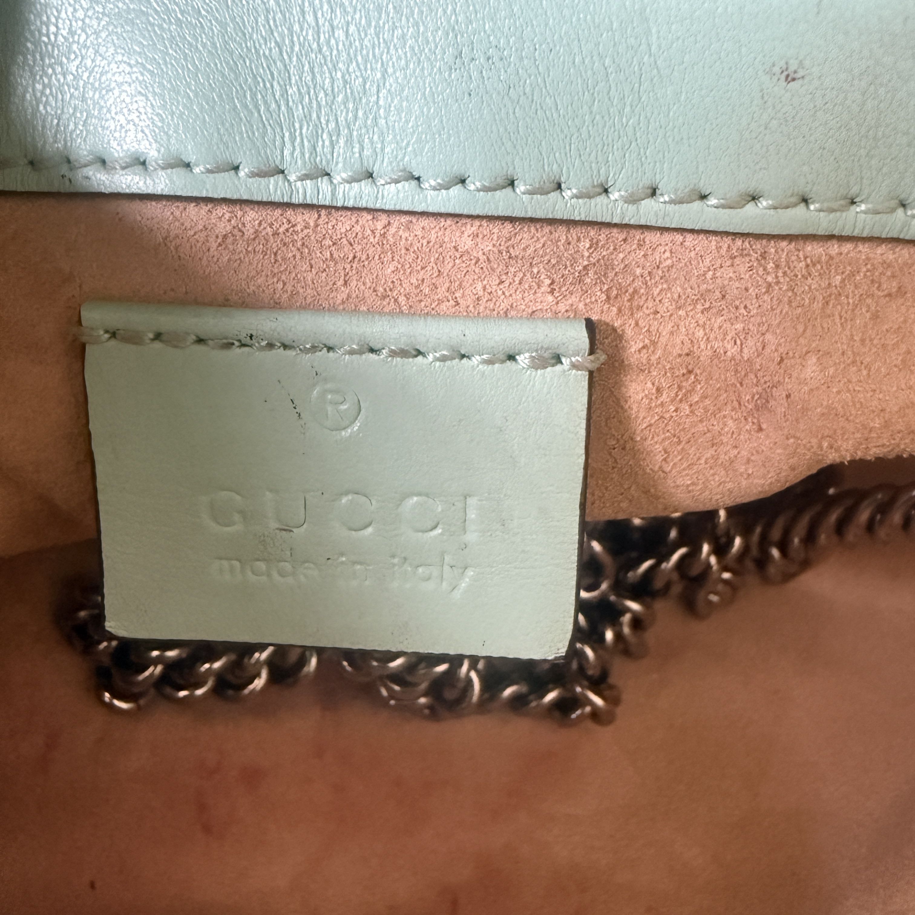 Gucci Gucci Marmont Mini GG with Silver Chain Size ONE SIZE - 4 Thumbnail