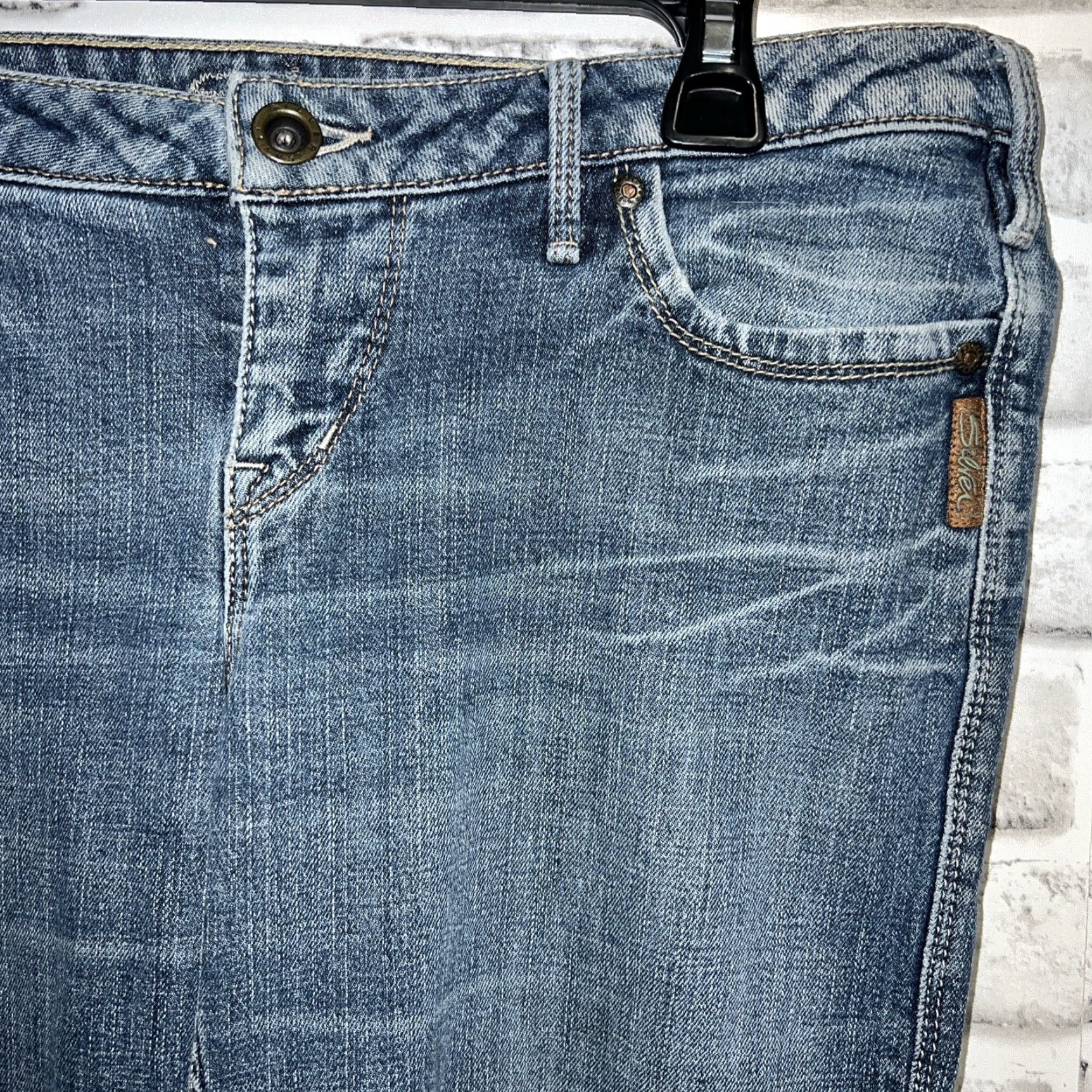 Silver Jeans Co. VINTAGE Silver Jeans Kyle Straight Jeans Womens 30x31 Blue Womens Jeans Kyle Straight 30x31 Size 30" / US 8 / IT 44 - 2 Thumbnail
