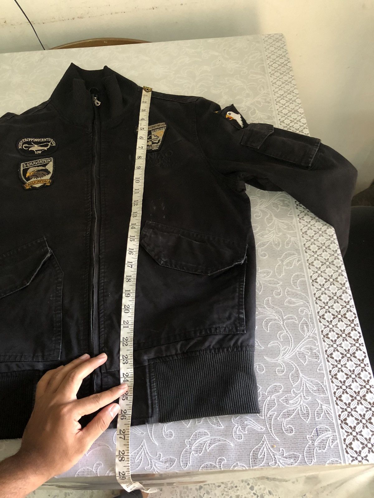 Vintage Huang Tai Niao Military Style Distressed Bomber Jacket Size US L / EU 52-54 / 3 - 15 Thumbnail