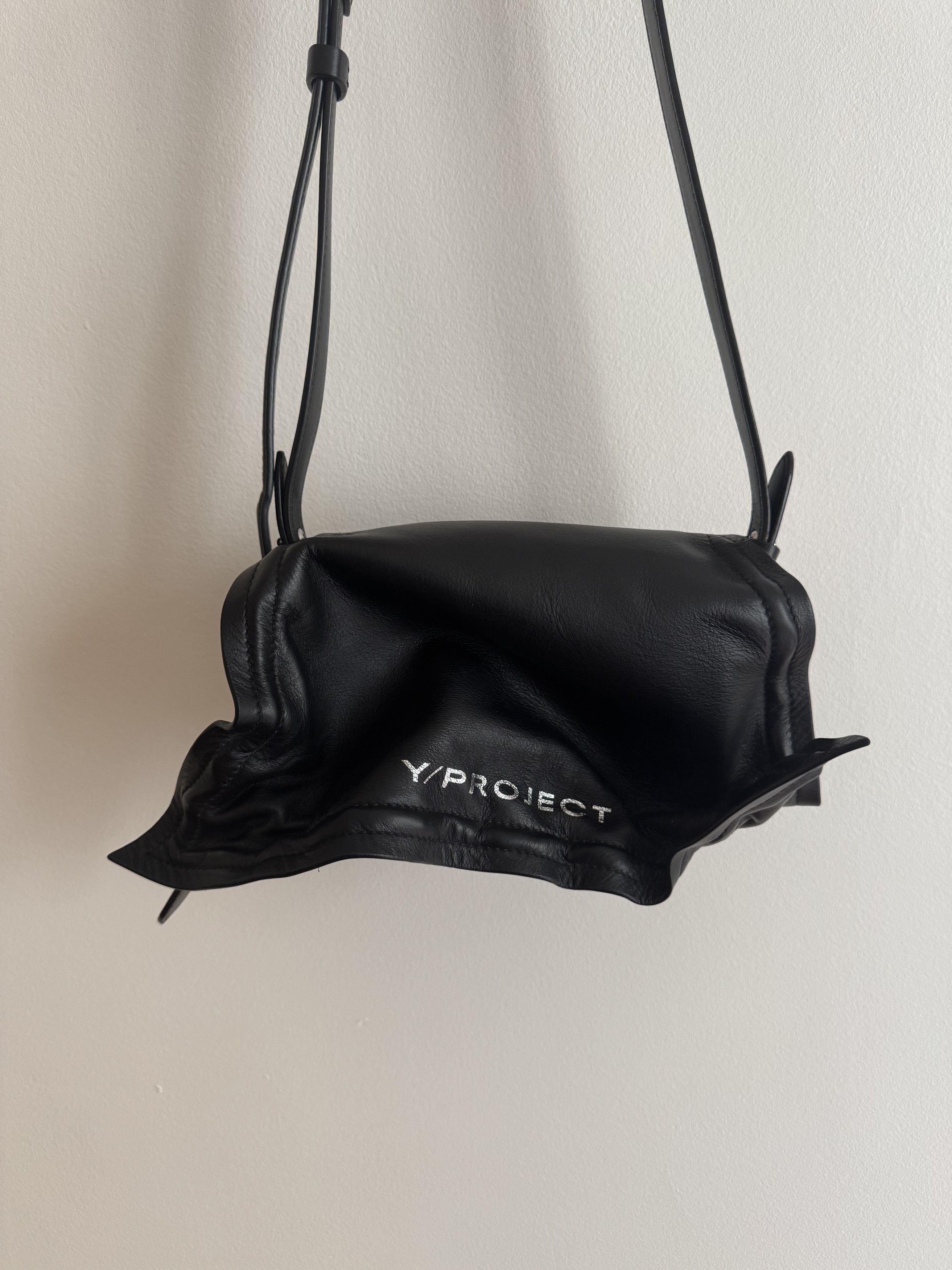 Yproject Mini Wire Leather Bag in Black, Men's