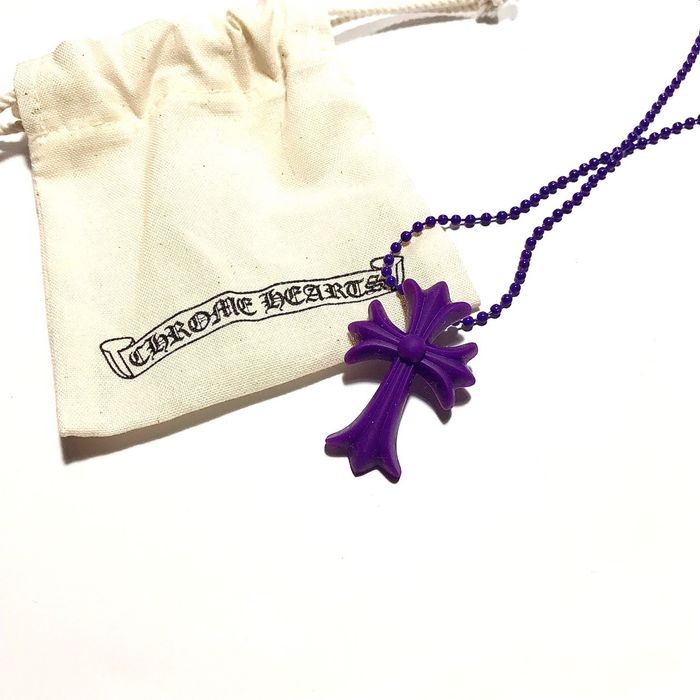 Chrome Hearts Chrome Hearts Cross Silicone Necklace ( Purple ...